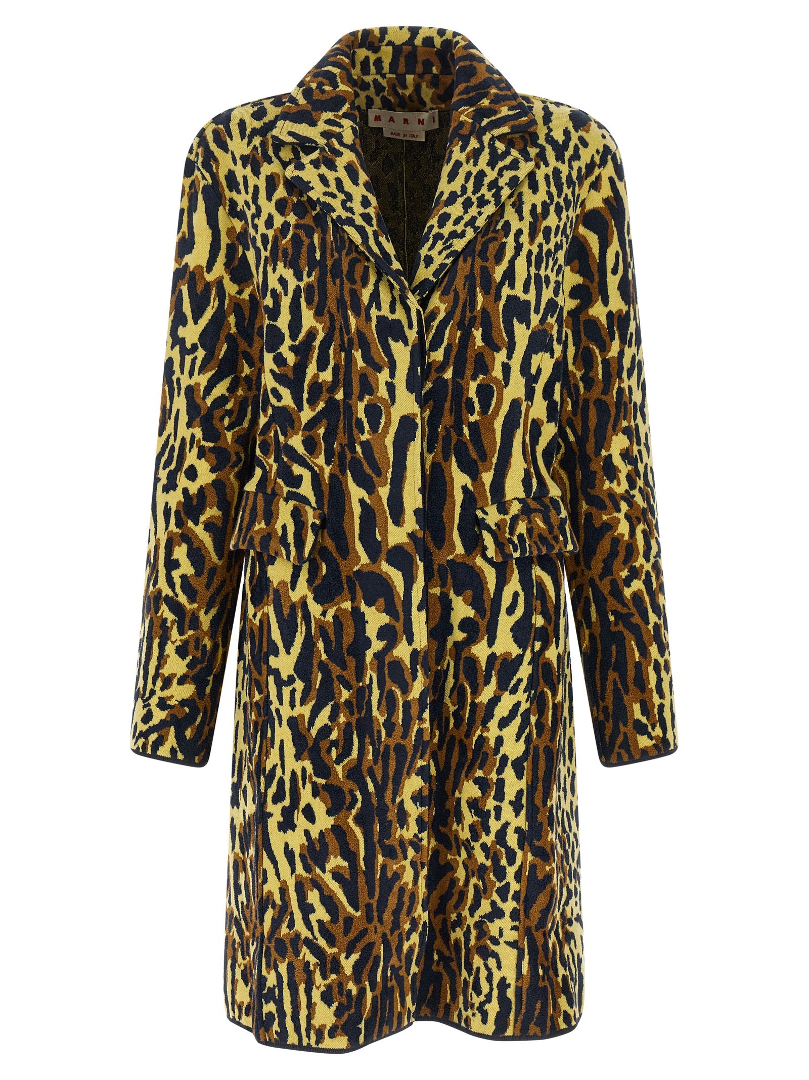 Marni Animalier Jacquard Wool Coat