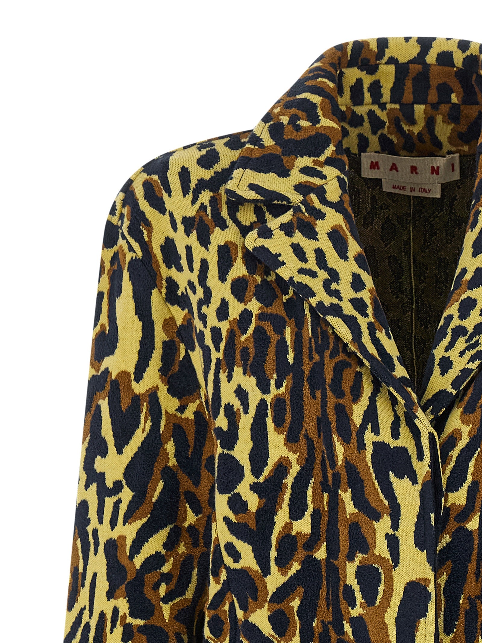 Marni Animalier Jacquard Wool Coat