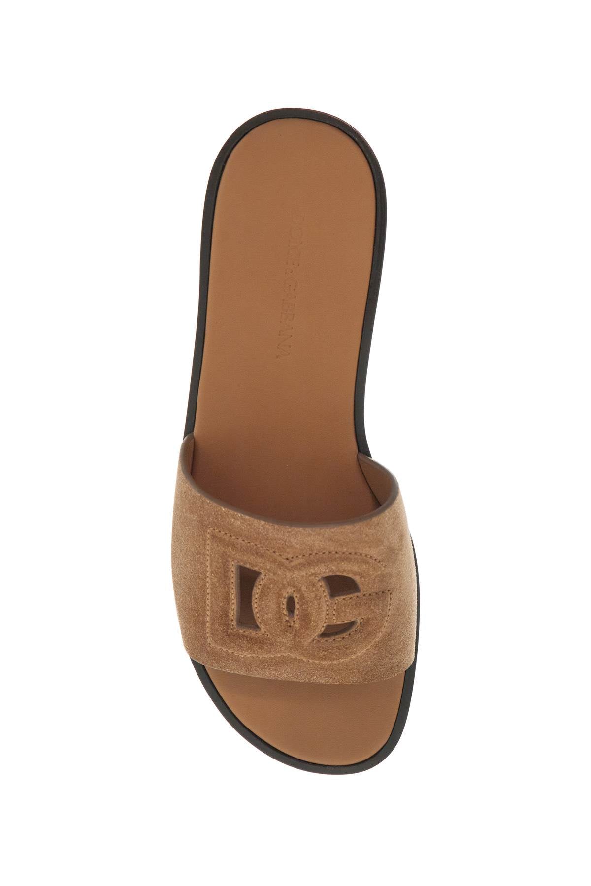 Dolce & Gabbana 'Dg Logo Suede Slides For Stylish