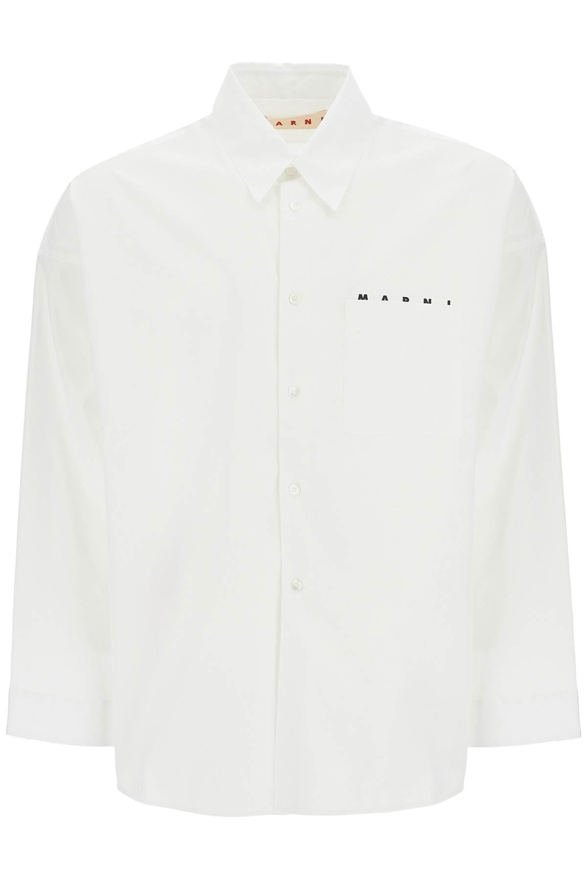 Marni Boxy Shirt With Pocket Detail