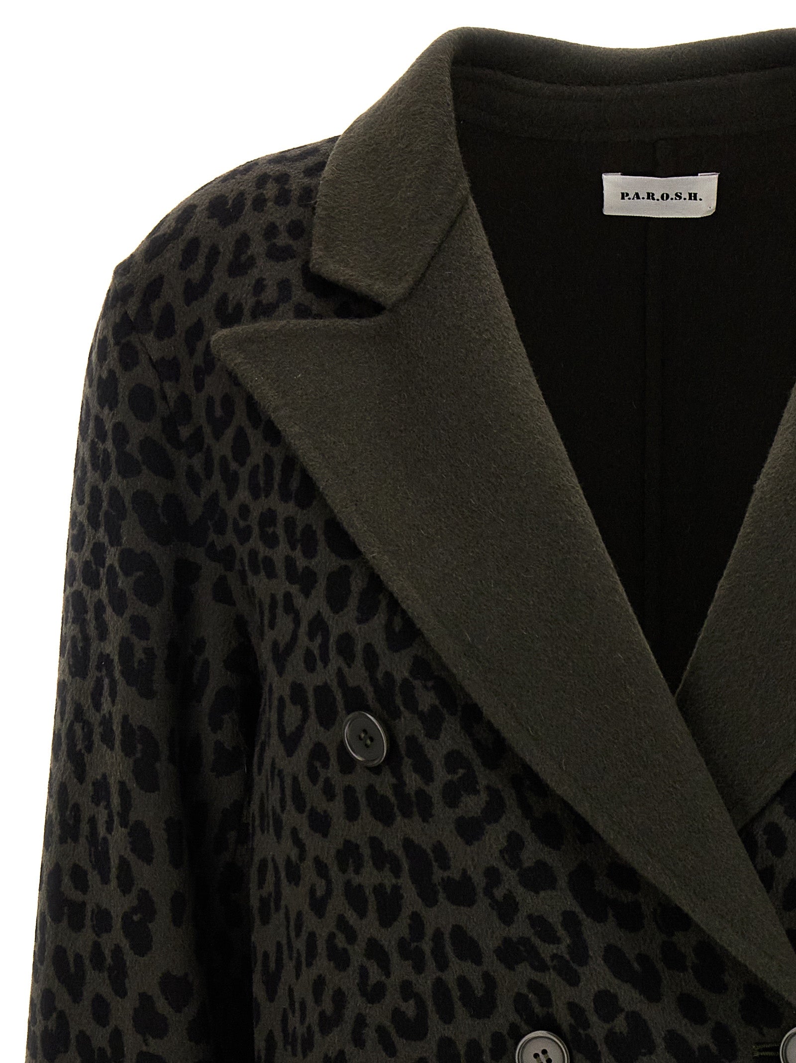 P.A.R.O.S.H. Animal Print Double-Breasted Blazer