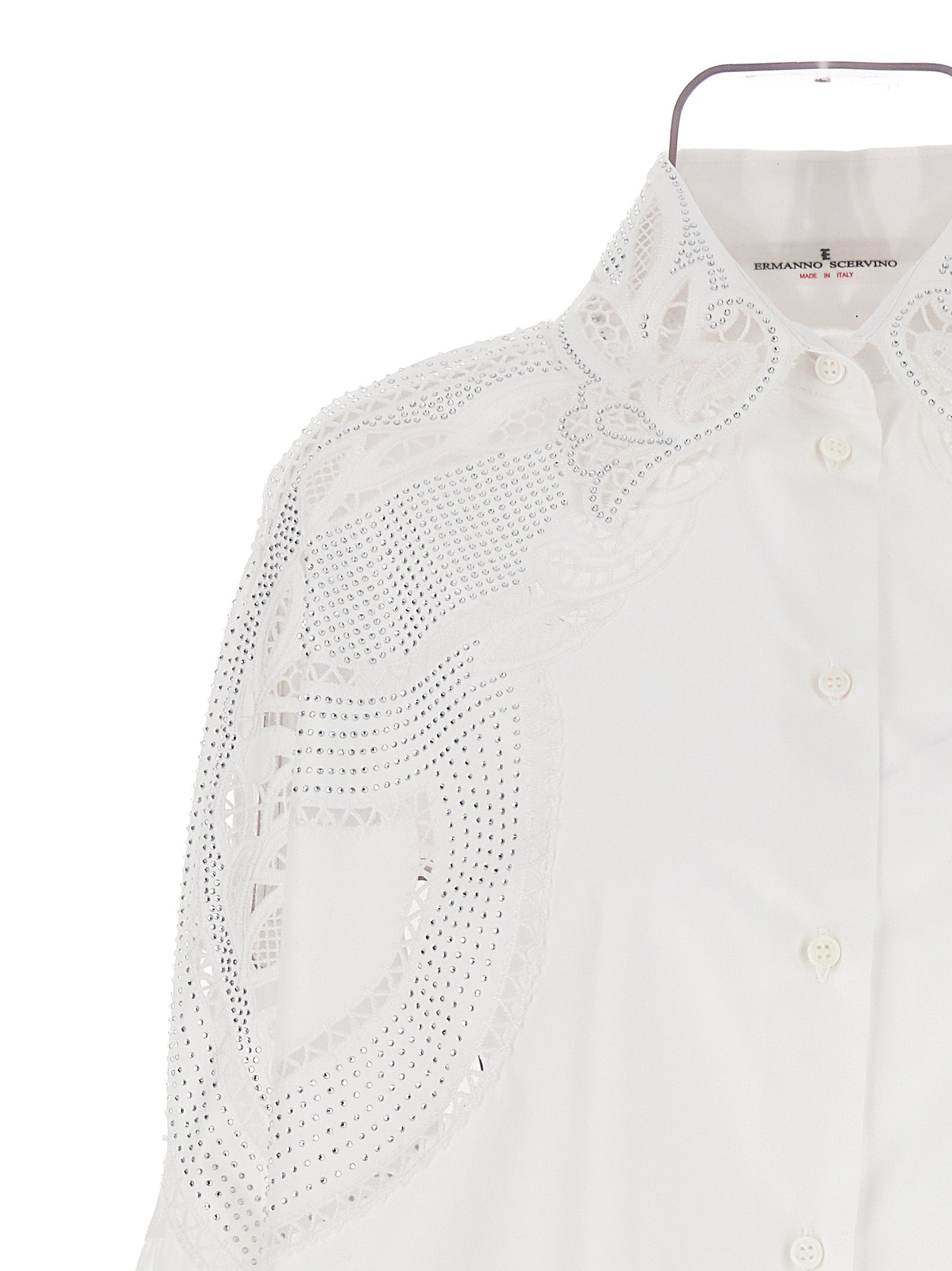 Ermanno Scervino Rhinestone Embroidery Shirt