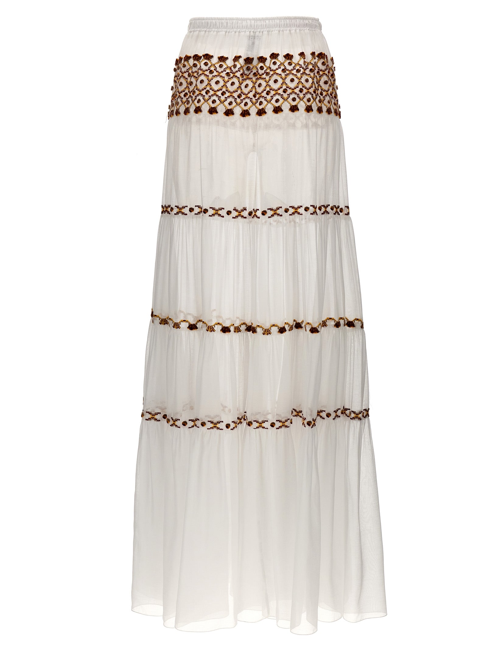 Ermanno Scervino Long Embroidery Skirt