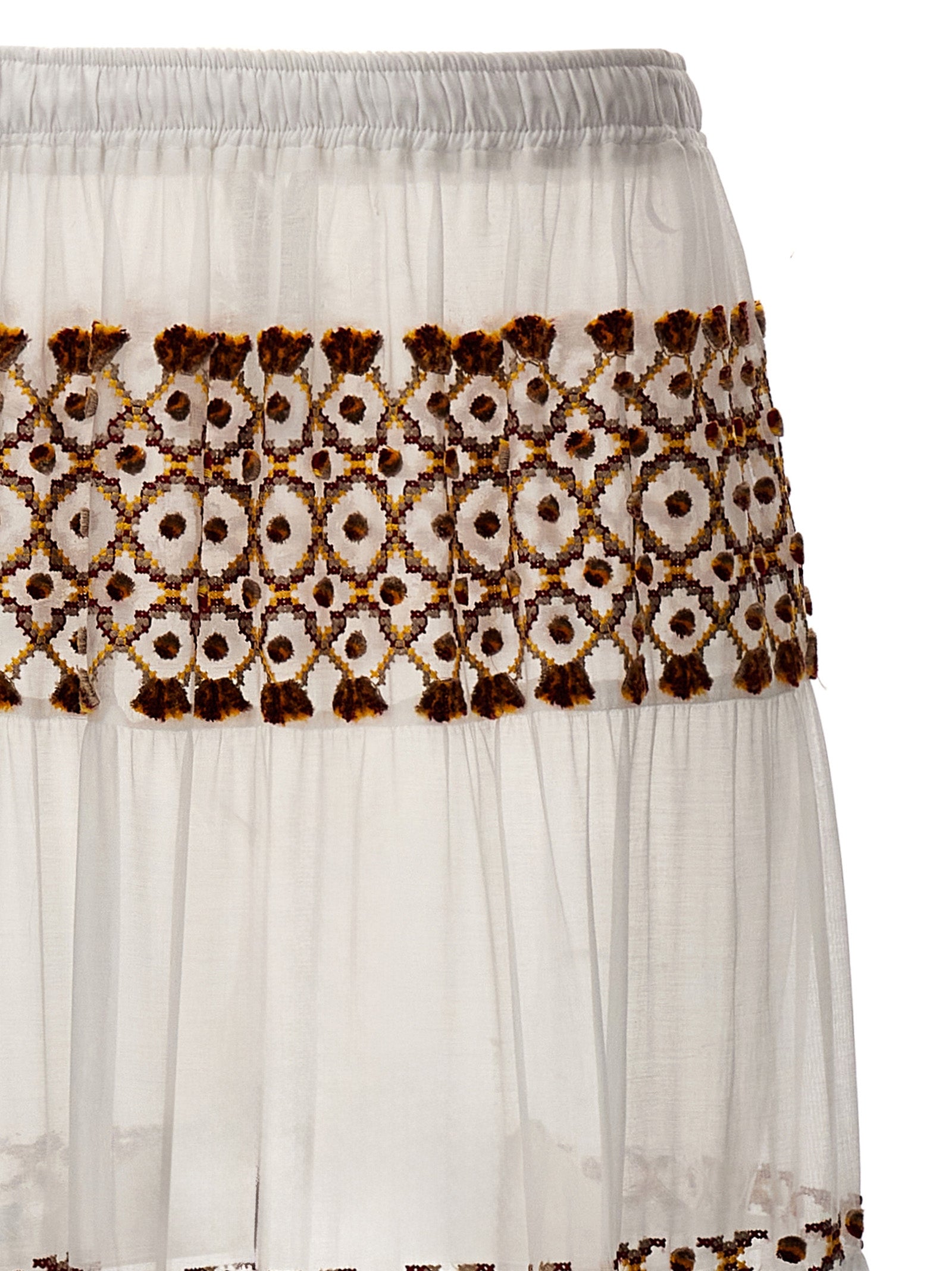 Ermanno Scervino Long Embroidery Skirt