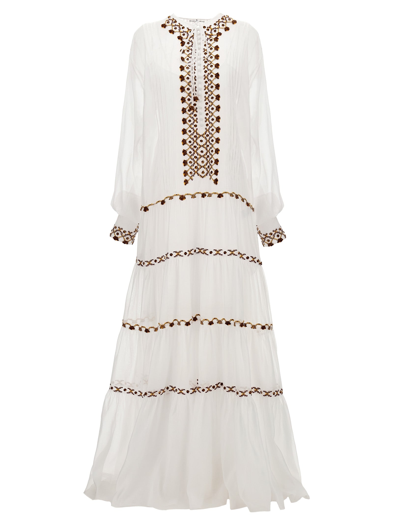 Ermanno Scervino Embroidery Kaftan Dress