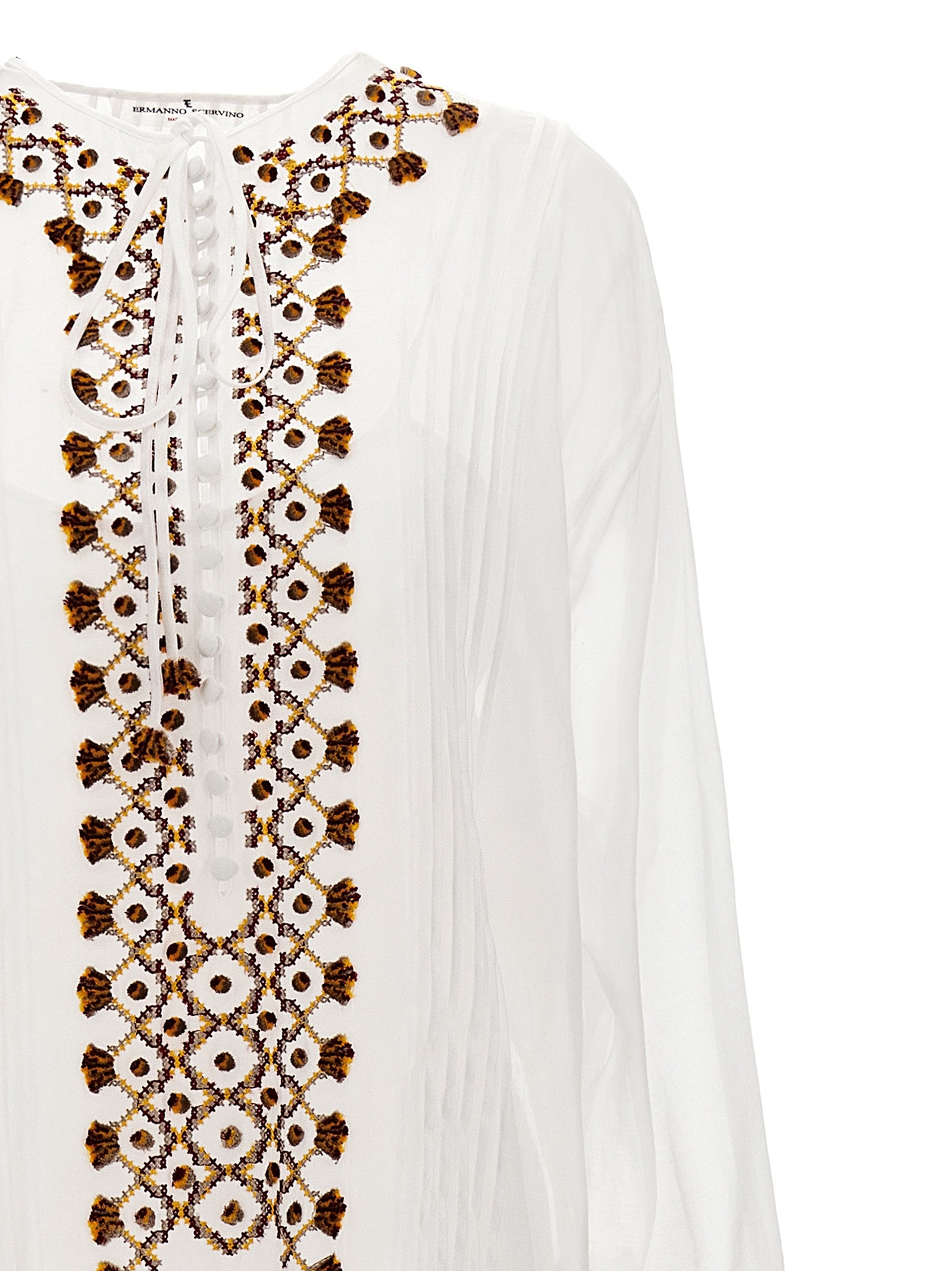 Ermanno Scervino Embroidery Kaftan Dress