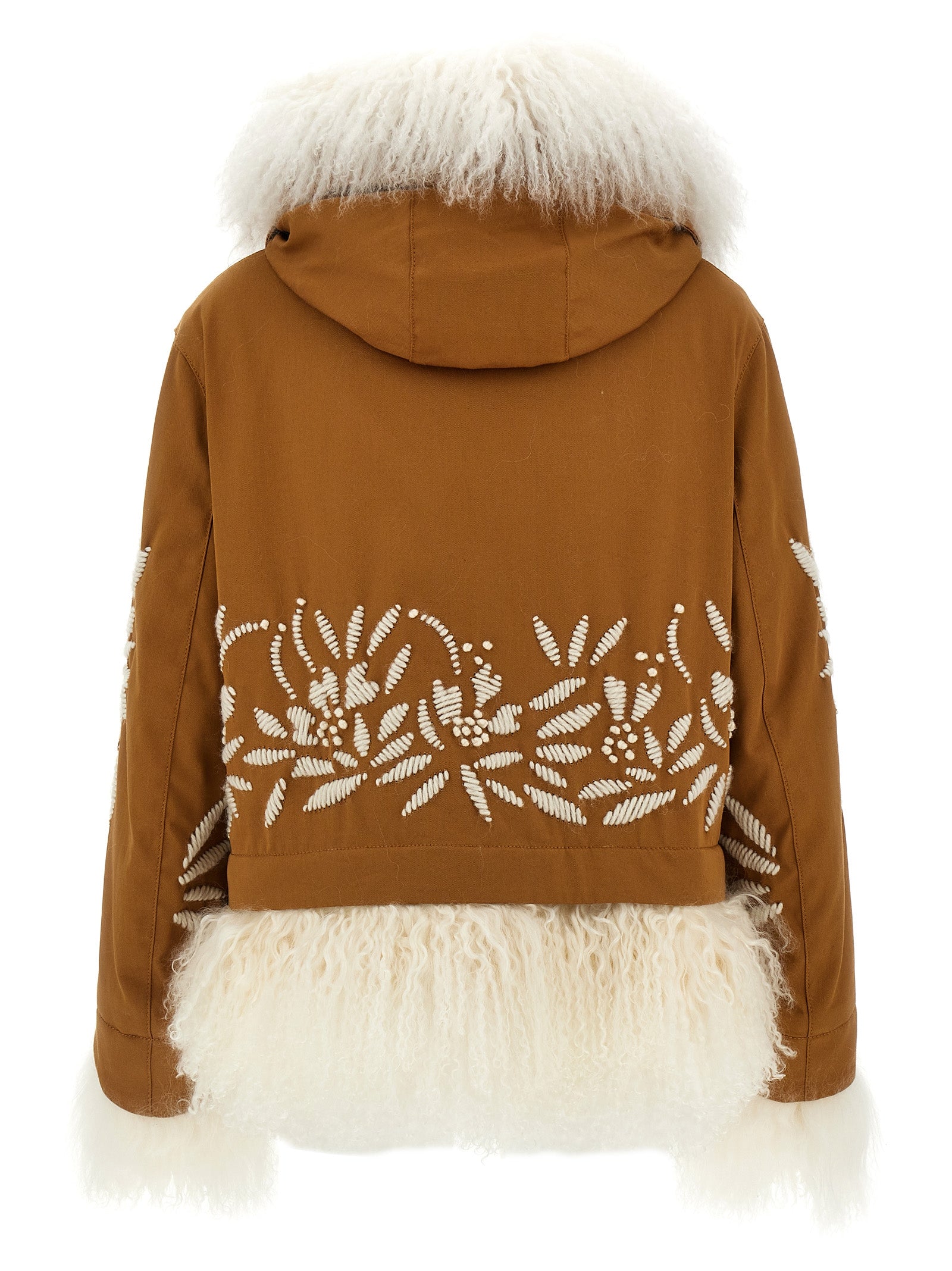 Ermanno Scervino Fur Embroidery Parka