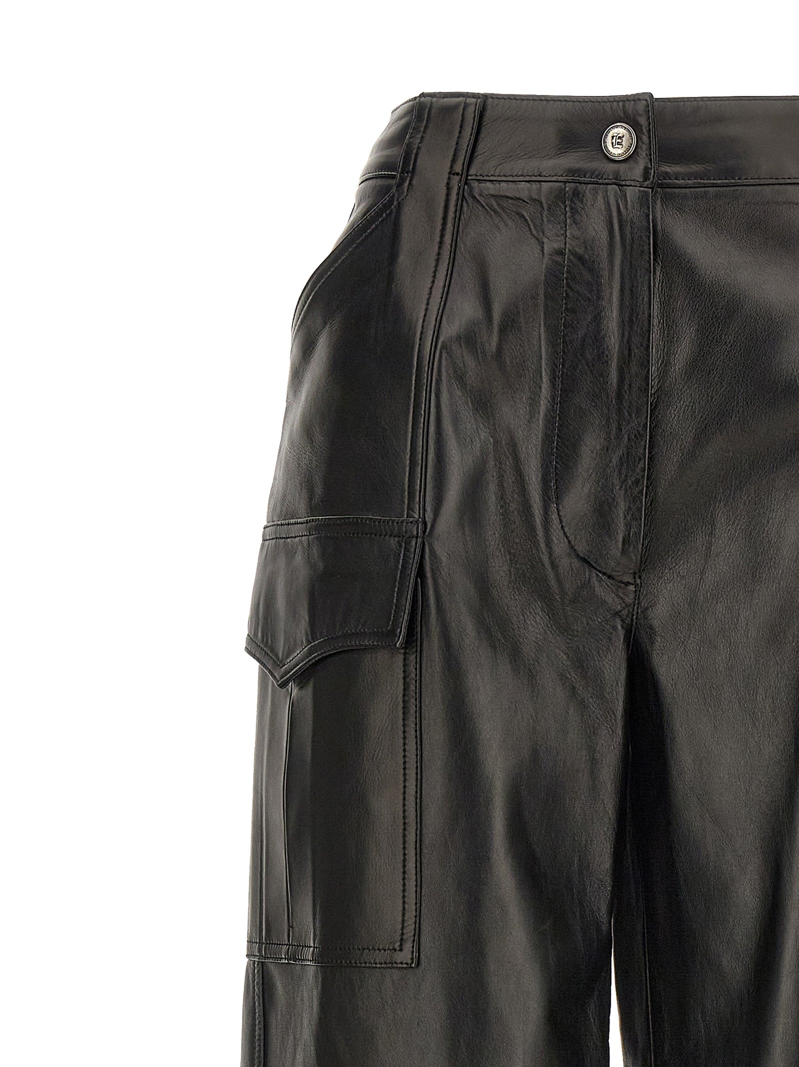 Ermanno Scervino Leather Cargo Pants