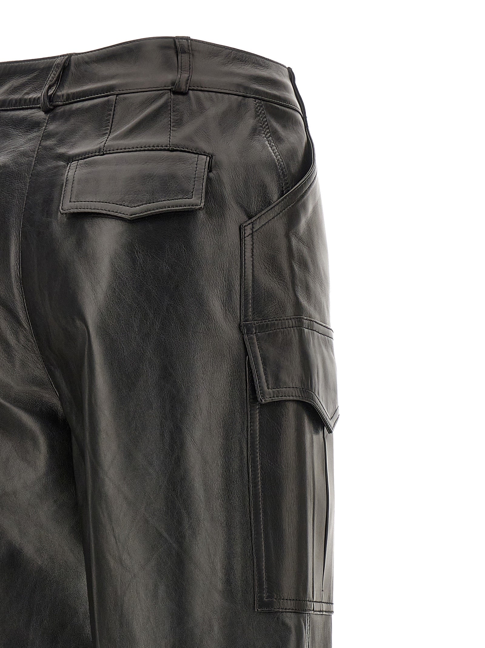 Ermanno Scervino Leather Cargo Pants