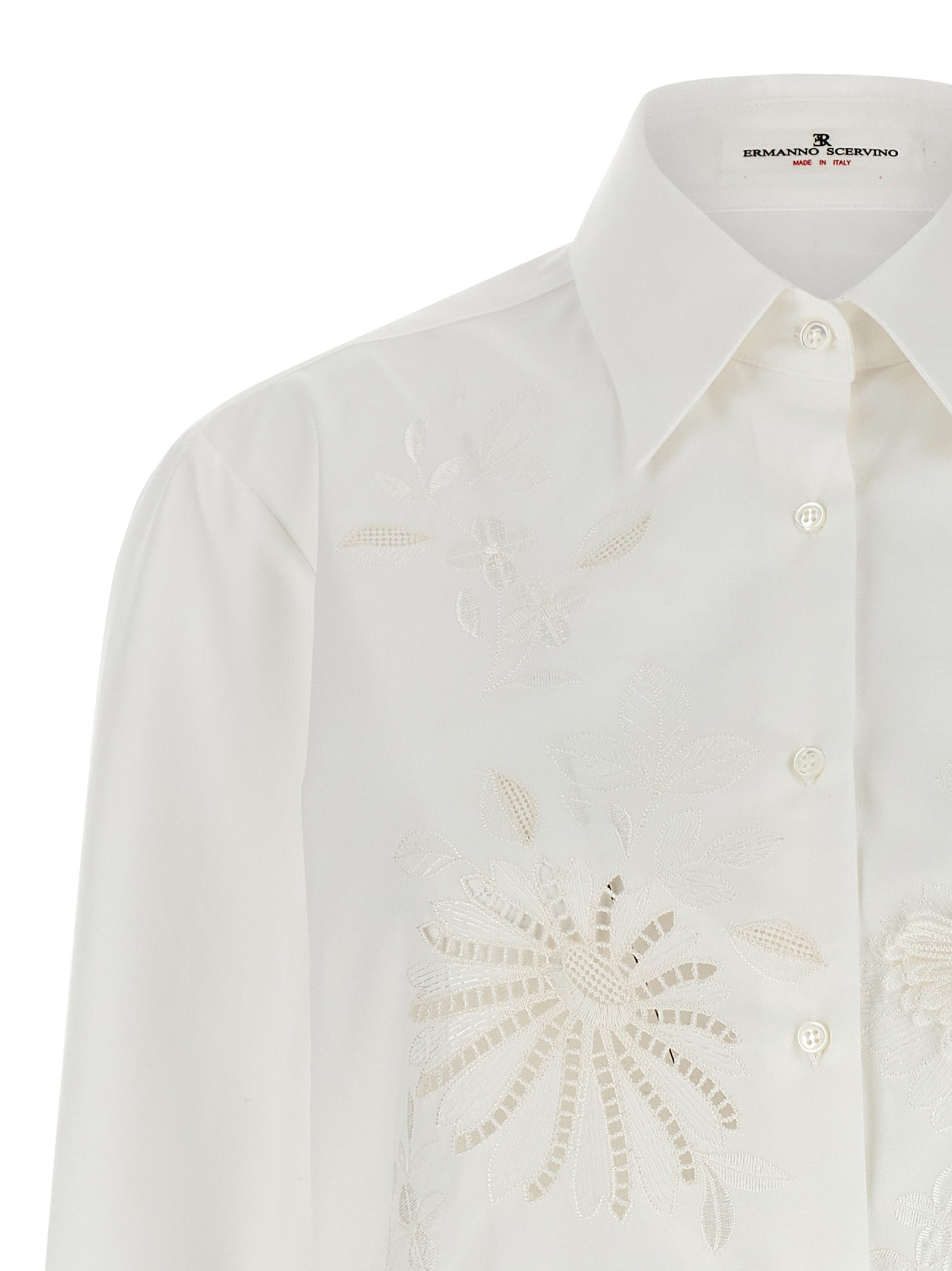 Ermanno Scervino Embroidery Cotton Shirt
