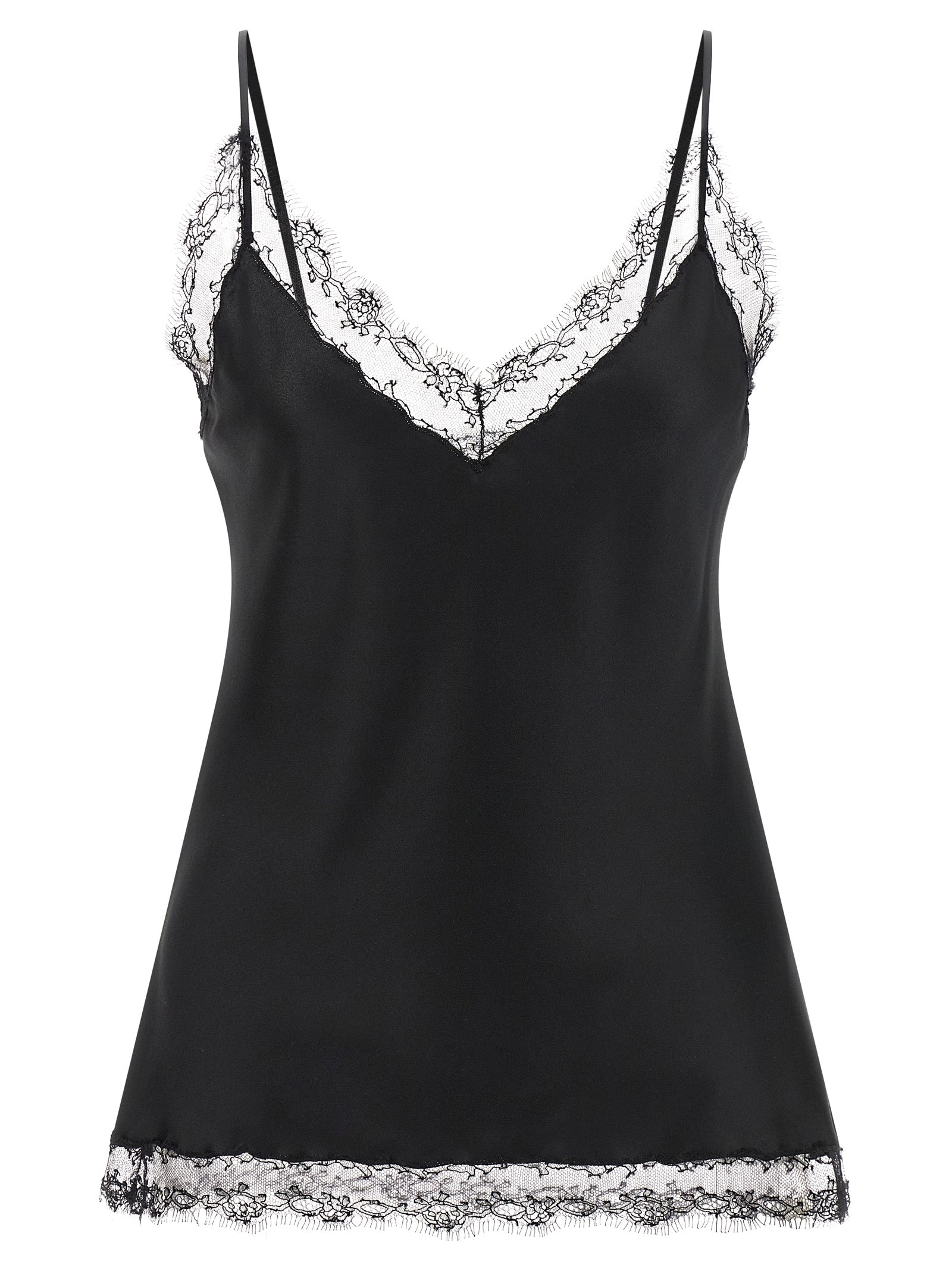 Ermanno Scervino Silk Lingerie Top With Lace