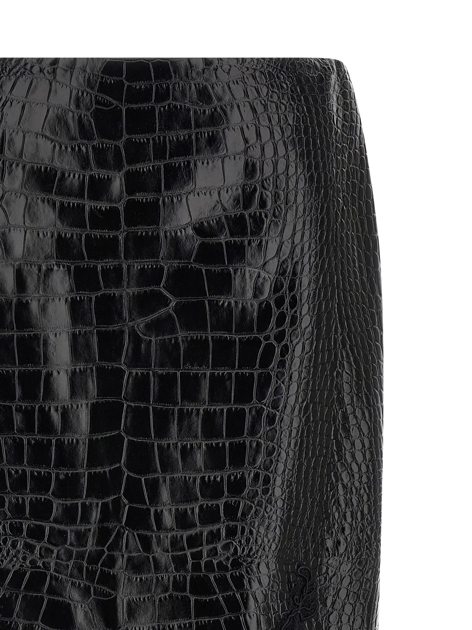 Ermanno Scervino Coconut Print Sheath Skirt With Lace