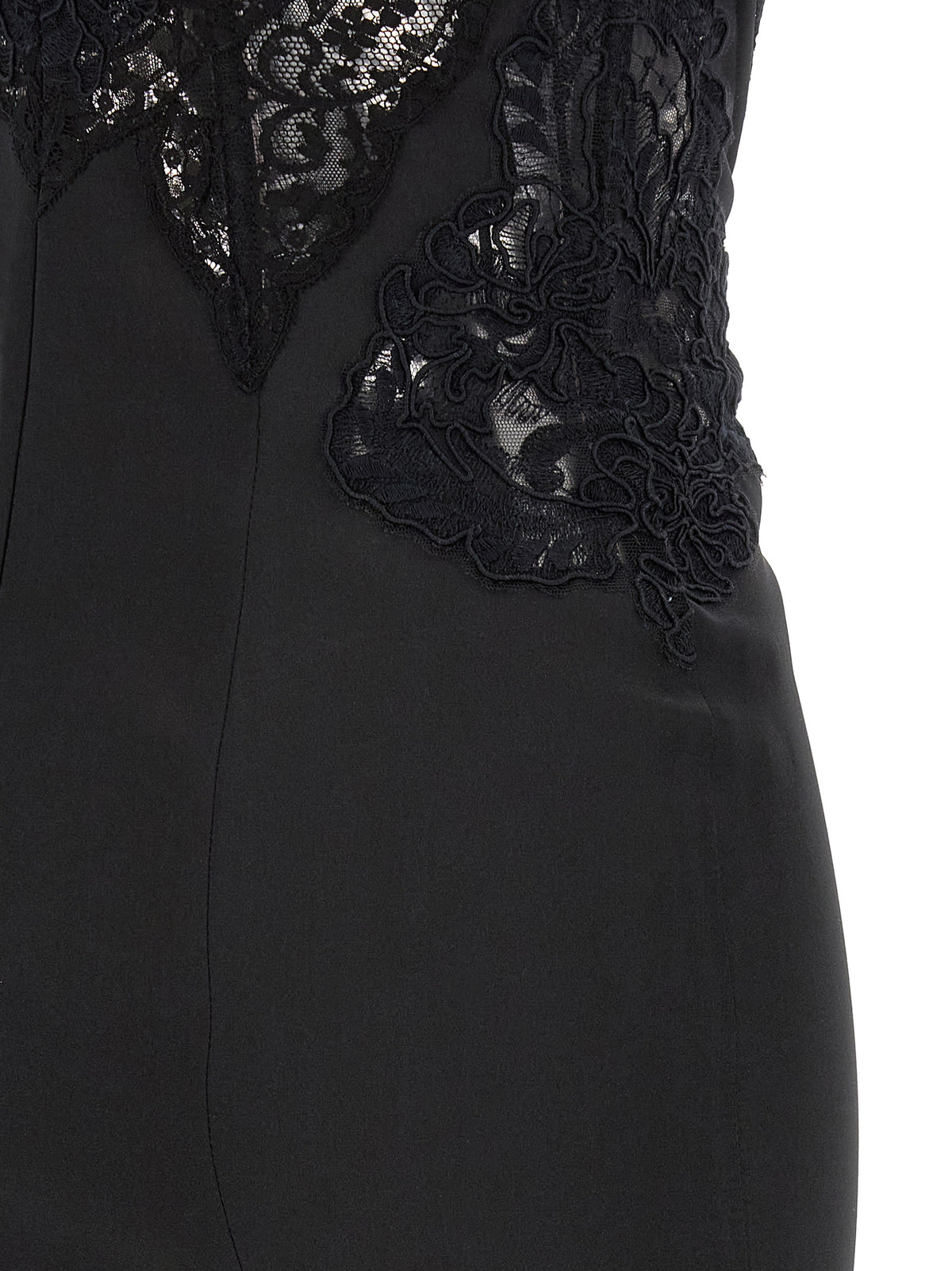 Ermanno Scervino Rebrodé Lace Lingerie Dress Black