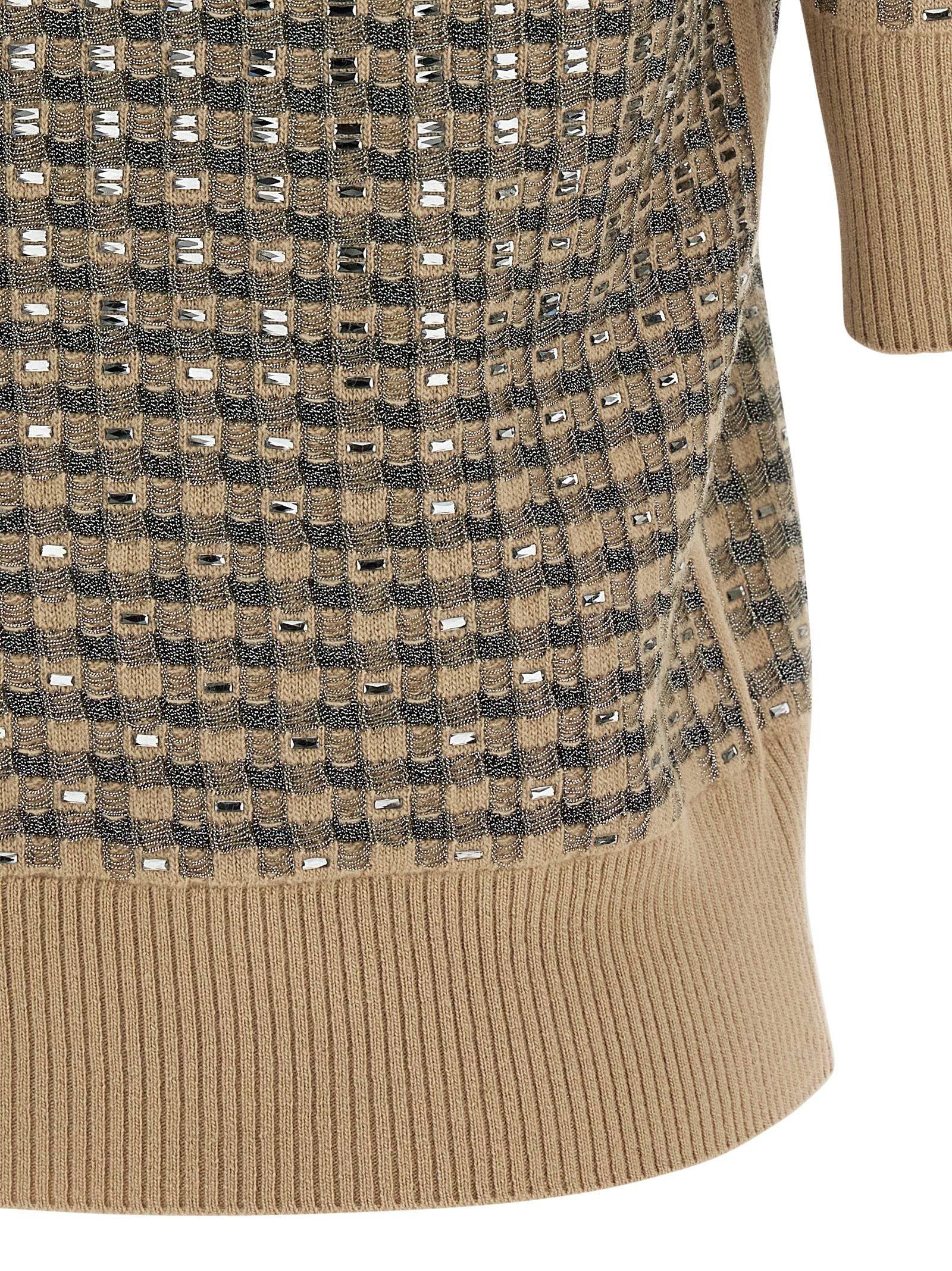 Ermanno Scervino Check Knit With Crystals