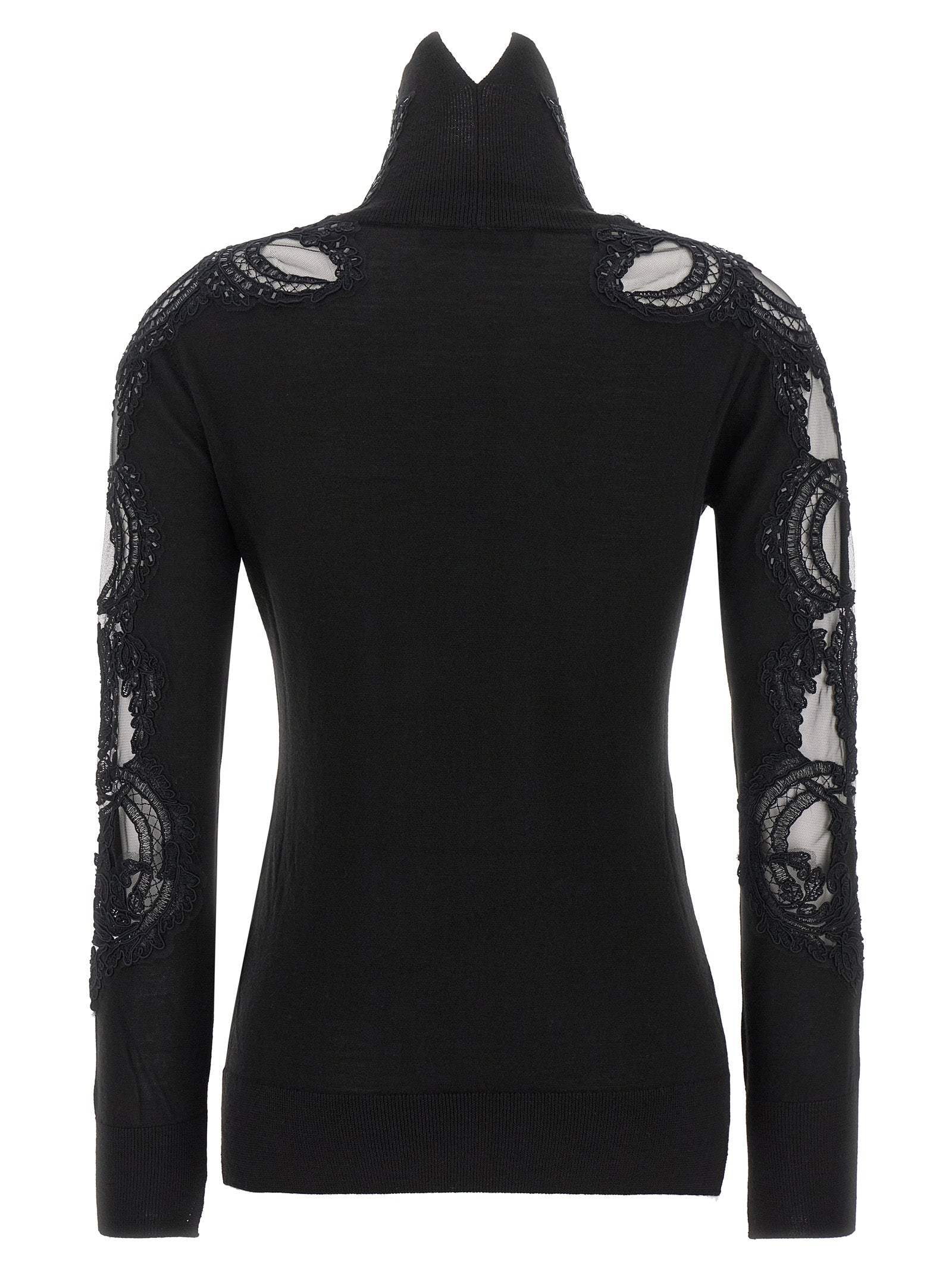 Ermanno Scervino High Neck With Lace Inserts