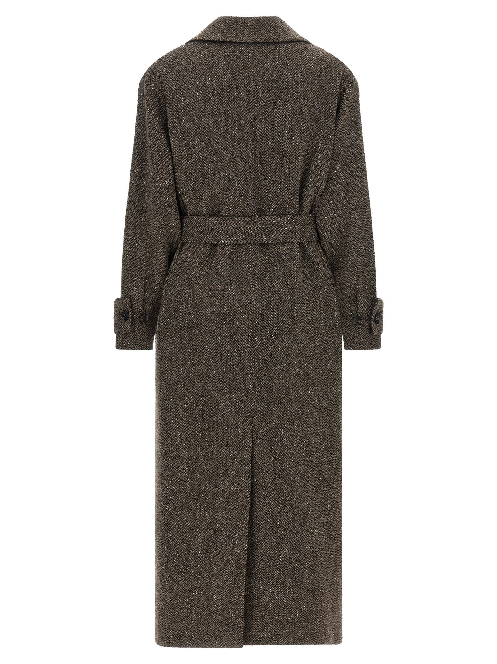 Kiton Chevron Wool Coat