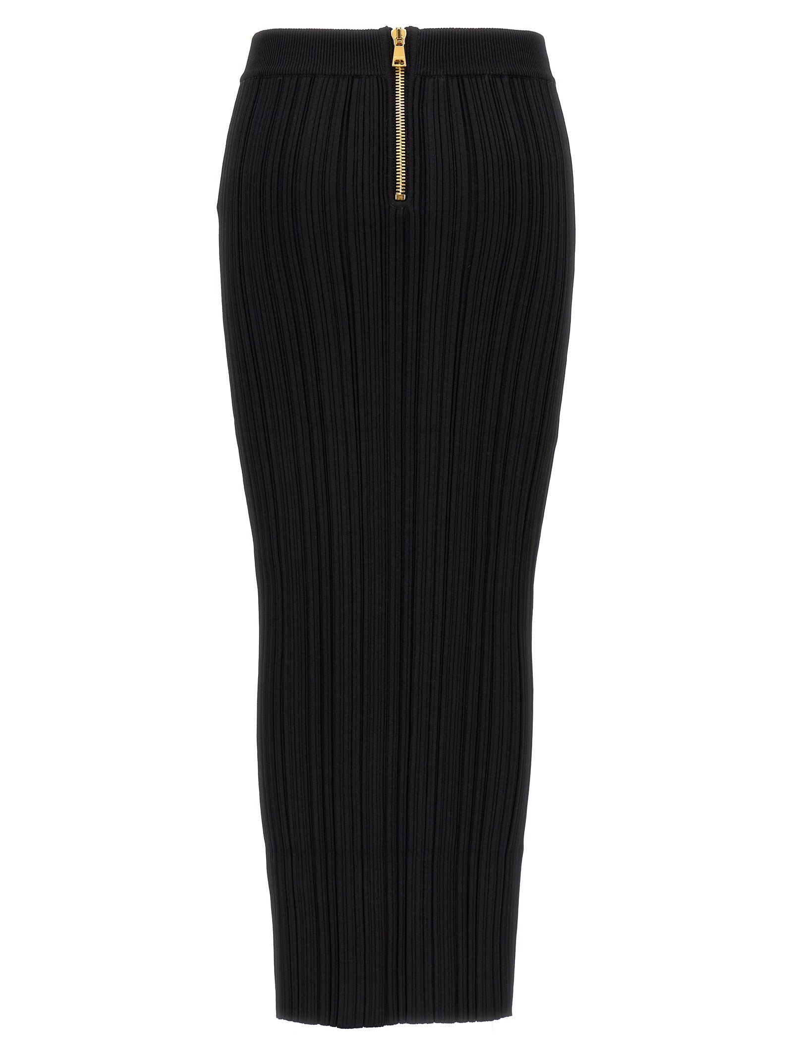 Balmain Pleated Midi Skirt