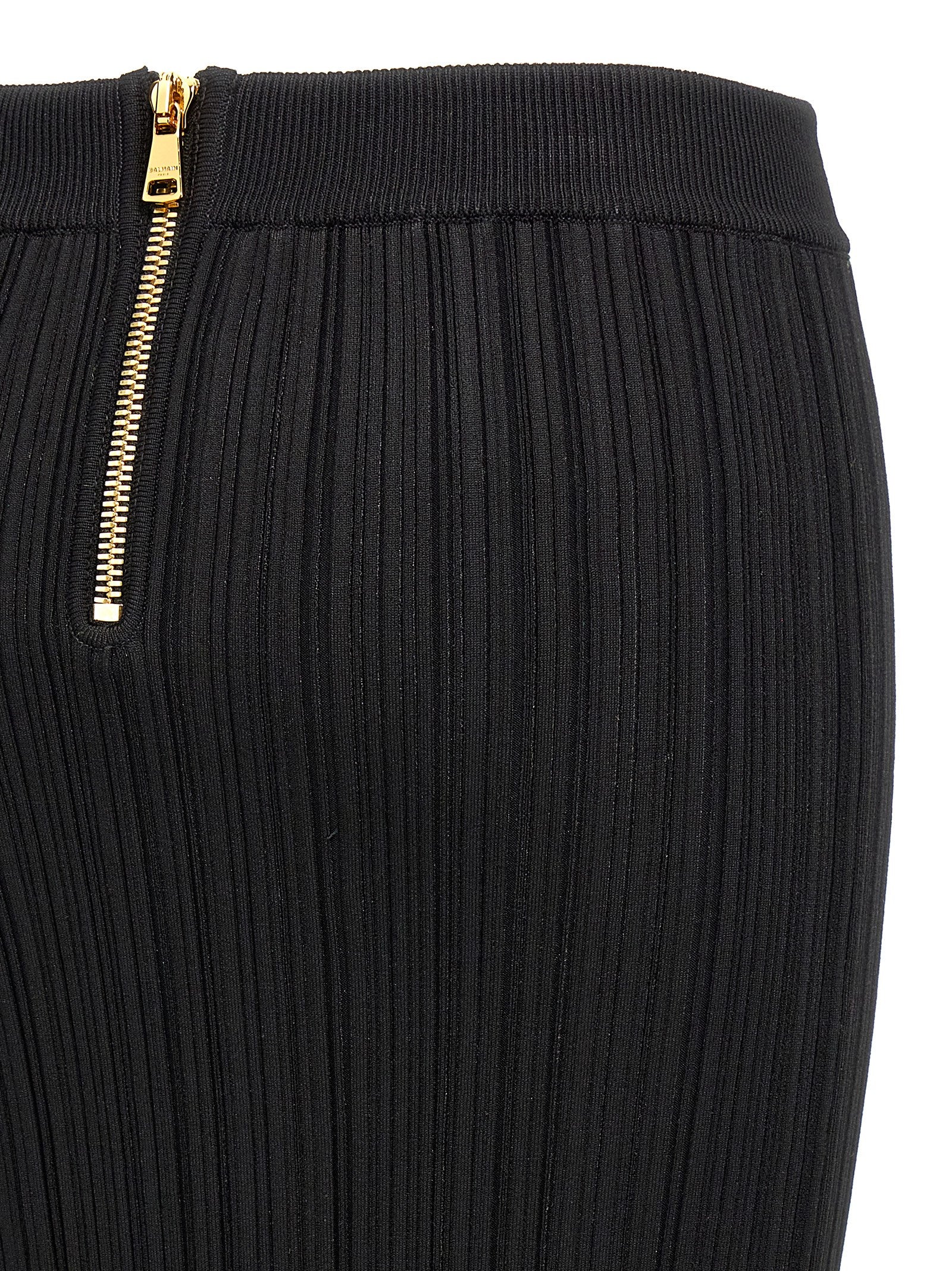 Balmain Pleated Midi Skirt