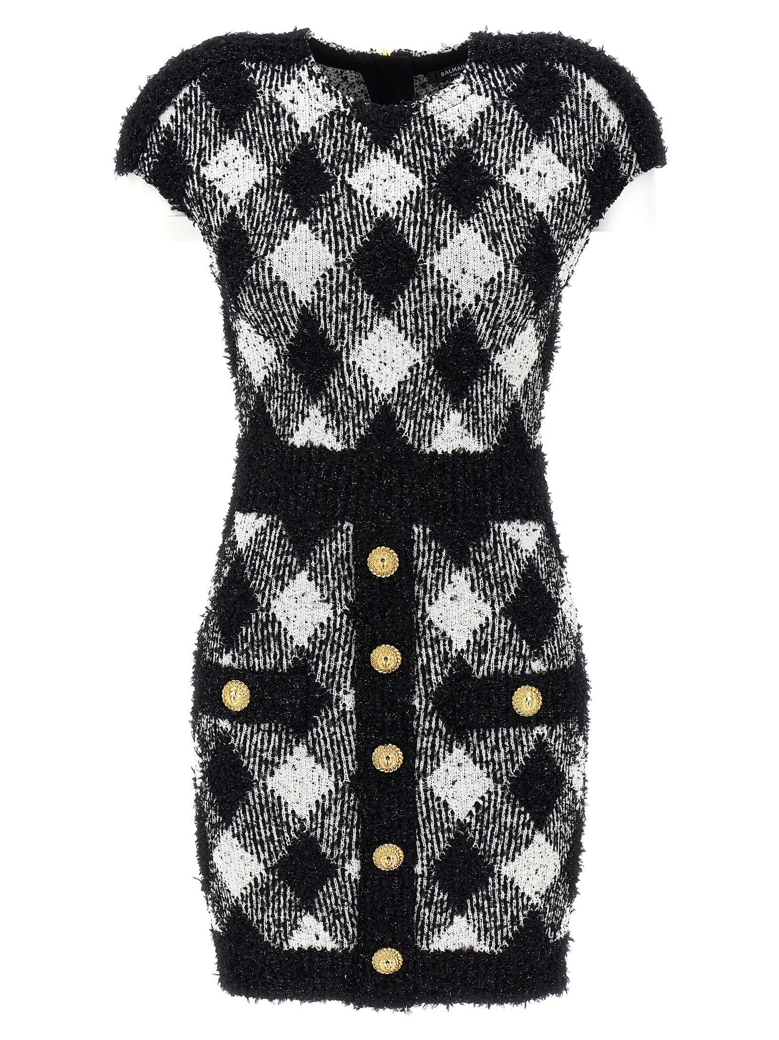 Balmain Vichy Tweed Dress