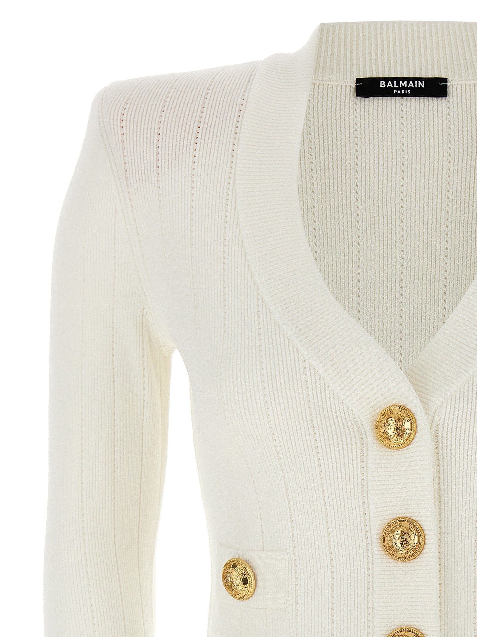 Balmain Logo Buttons Cardigan