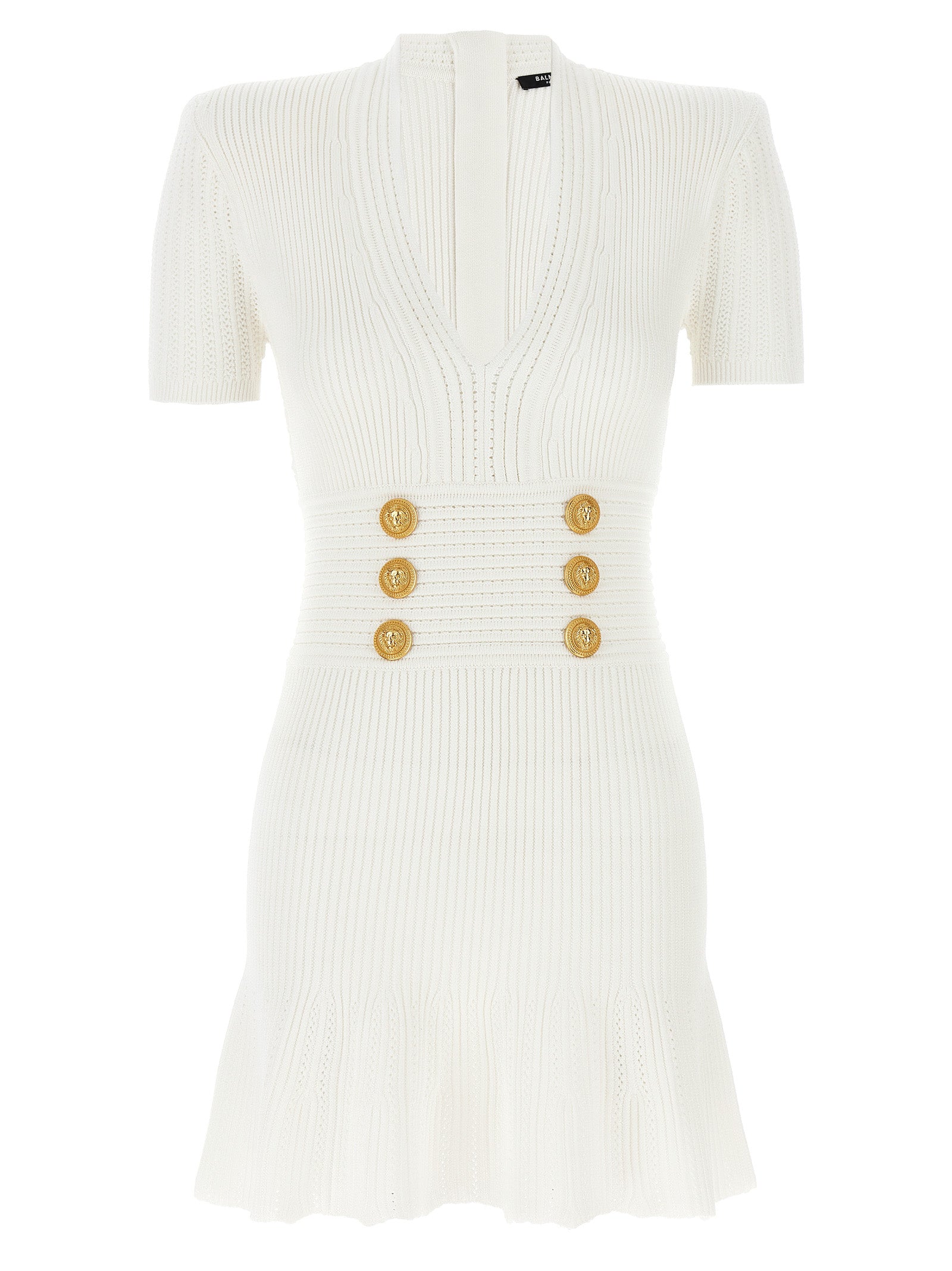 Balmain Logo Button Dress