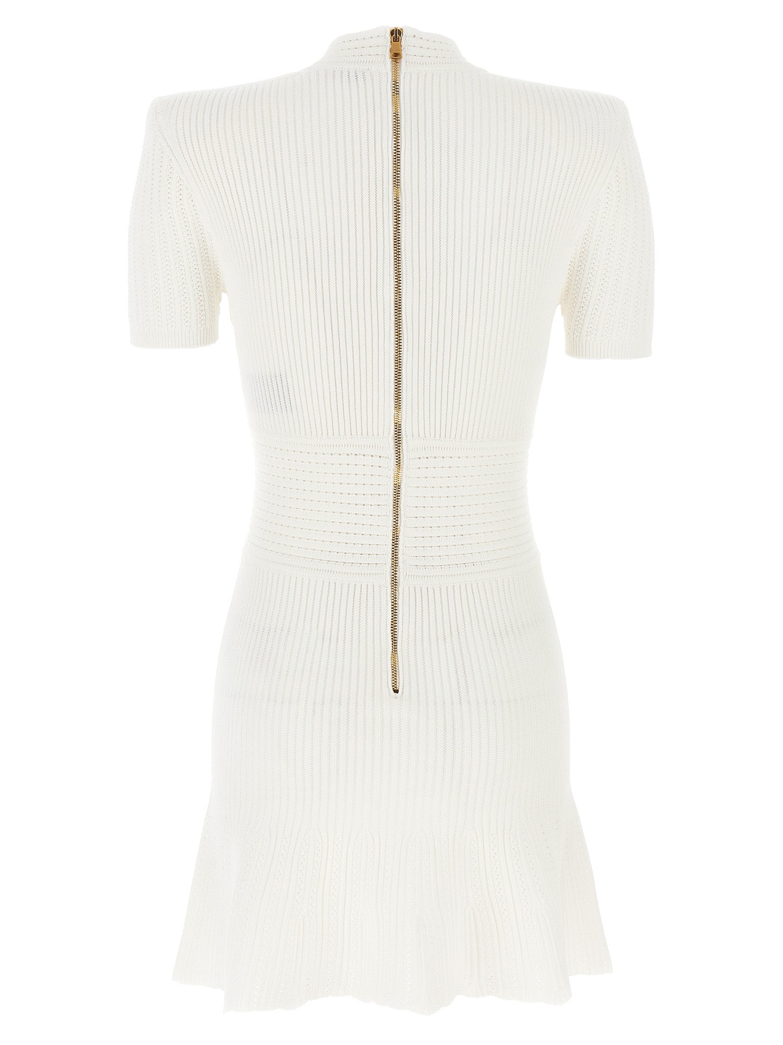 Balmain Logo Button Dress