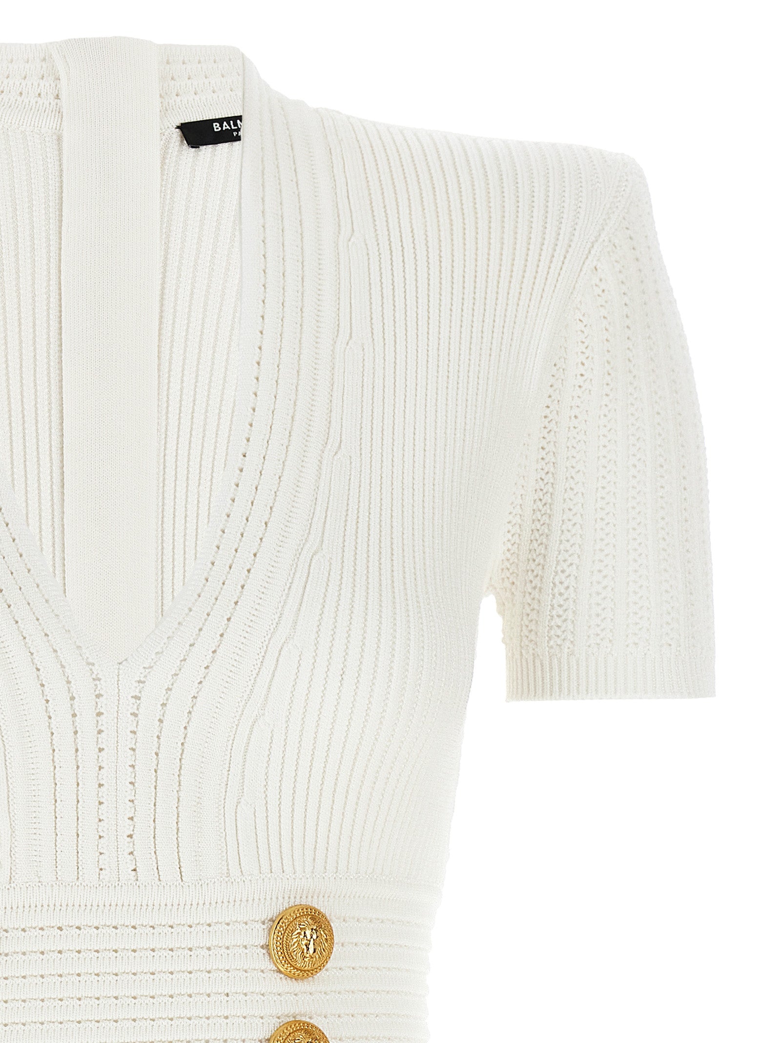 Balmain Logo Button Dress