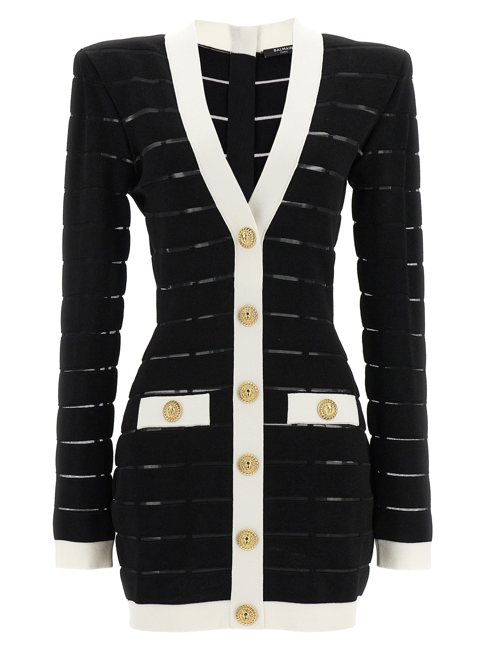 Balmain Two-Tone Knit Dress