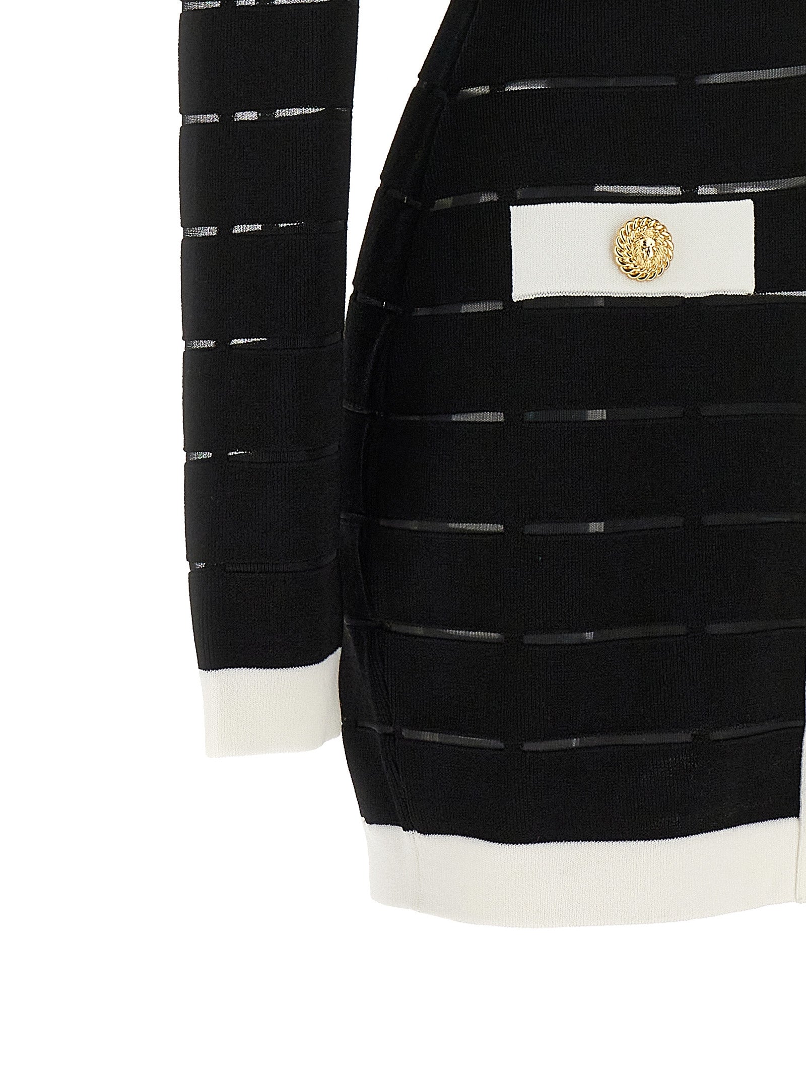 Balmain Two-Tone Knit Dress