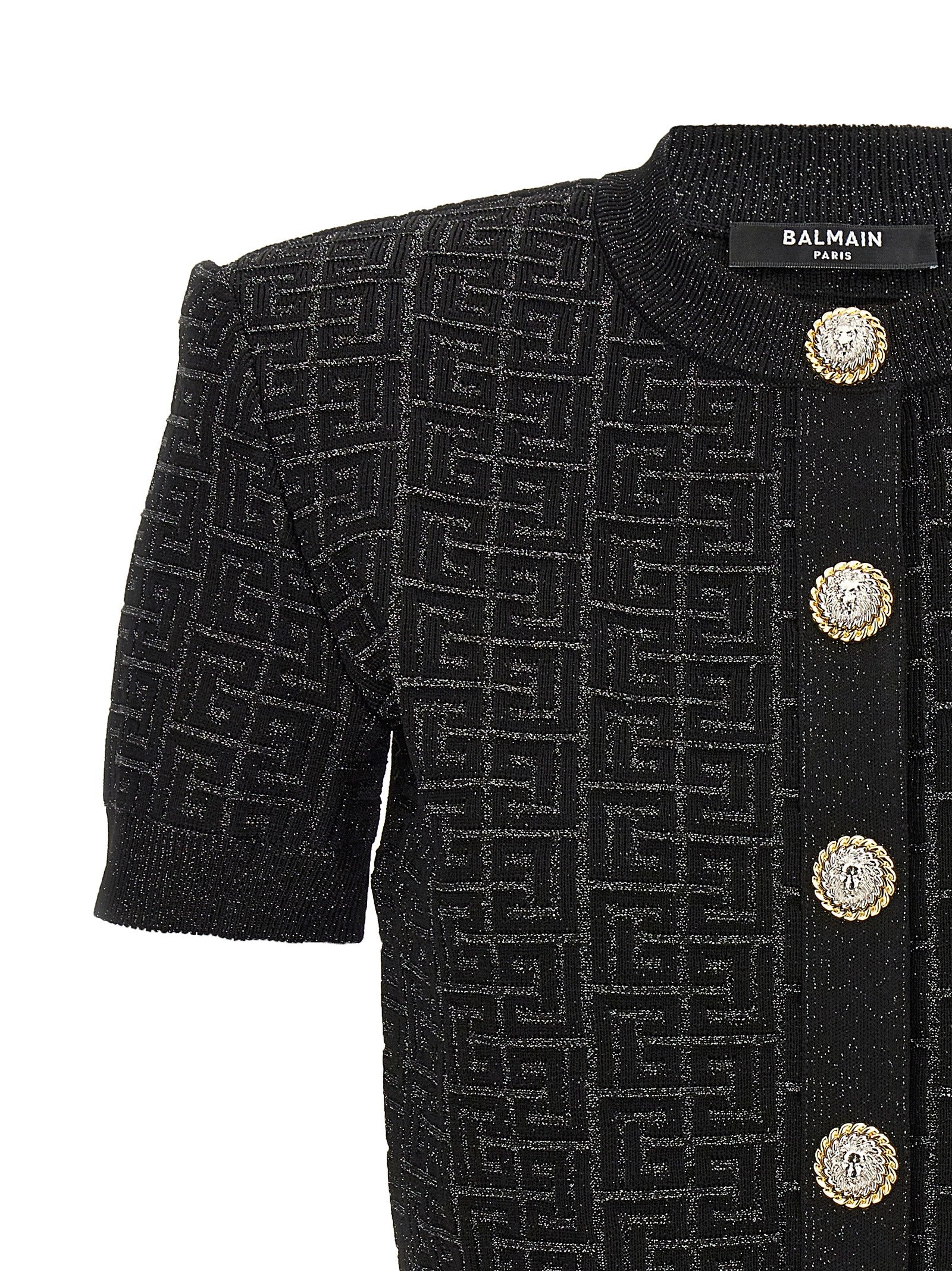 Balmain 'Monogram' Cropped Cardigan