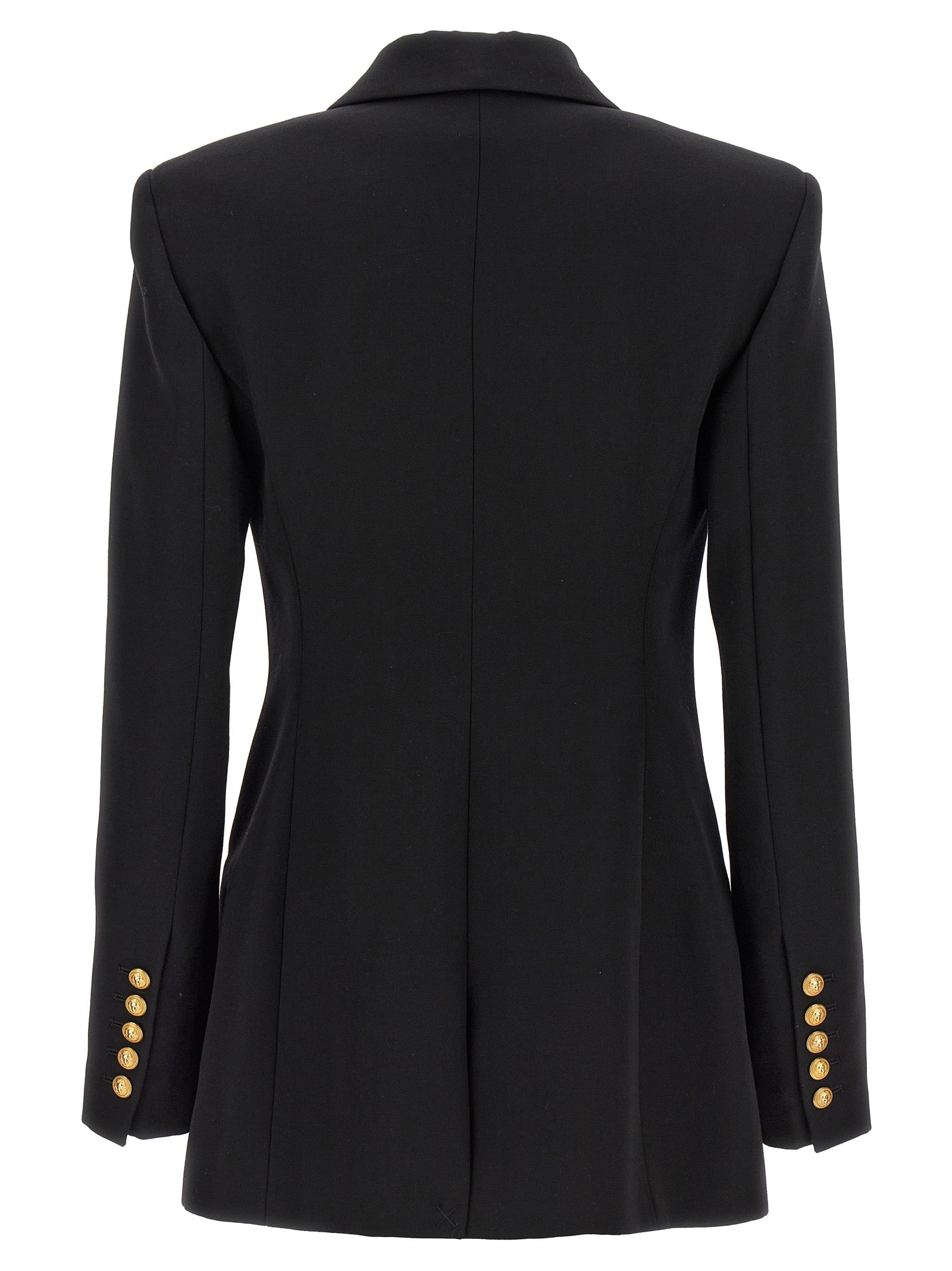 Balmain Logo Button Double-Breasted Blazer