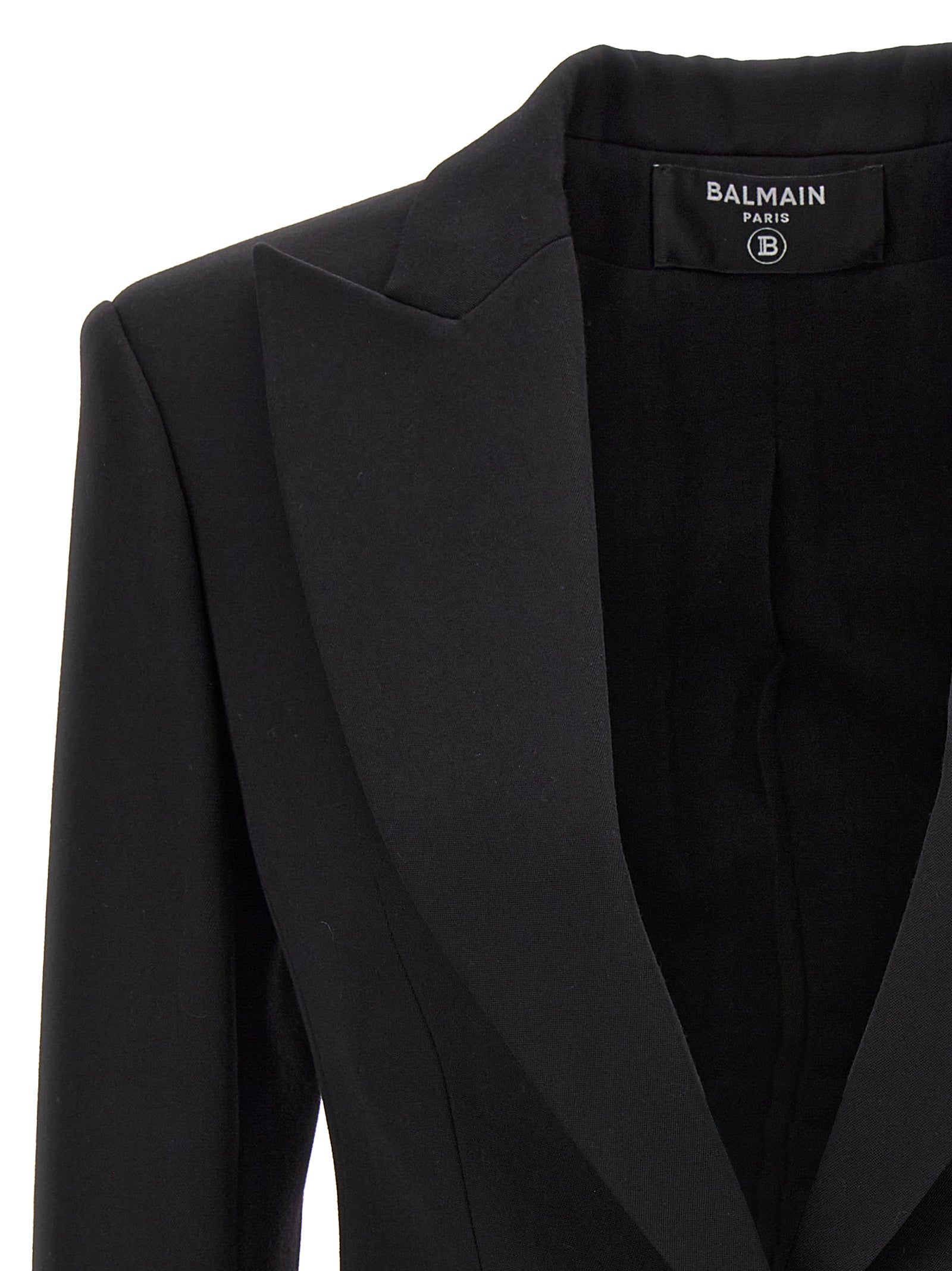 Balmain Logo Button Double-Breasted Blazer