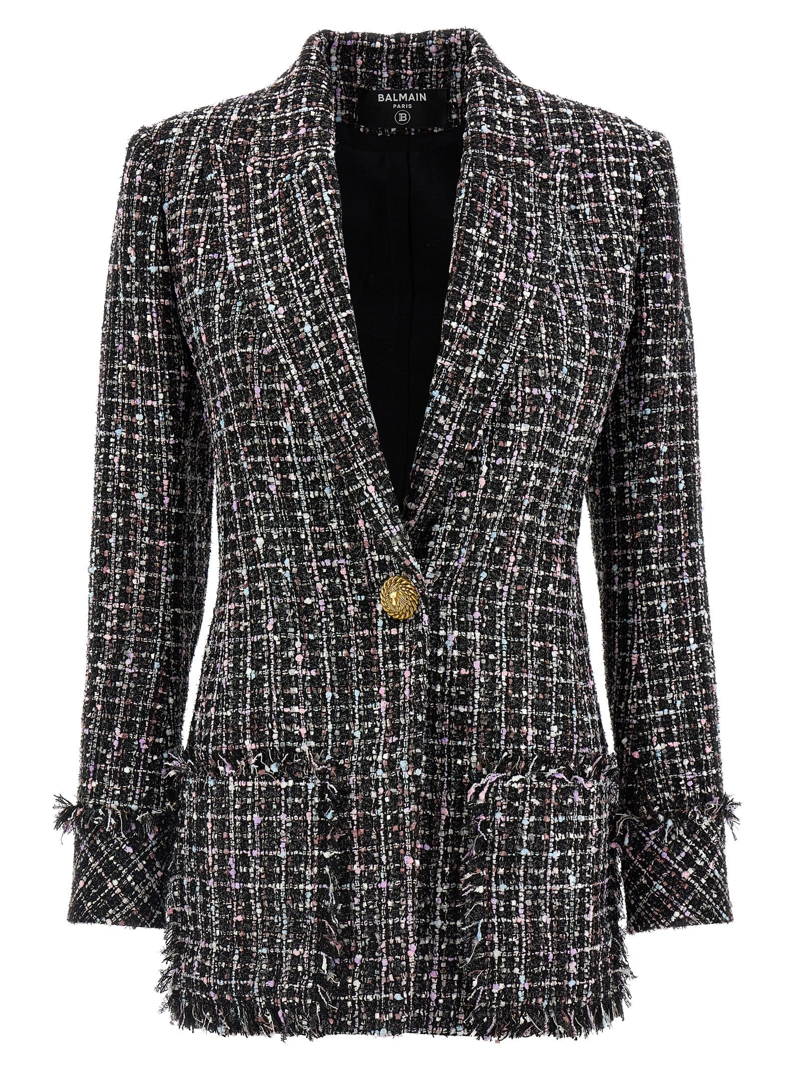 Balmain Single-Breasted Tweed Blazer