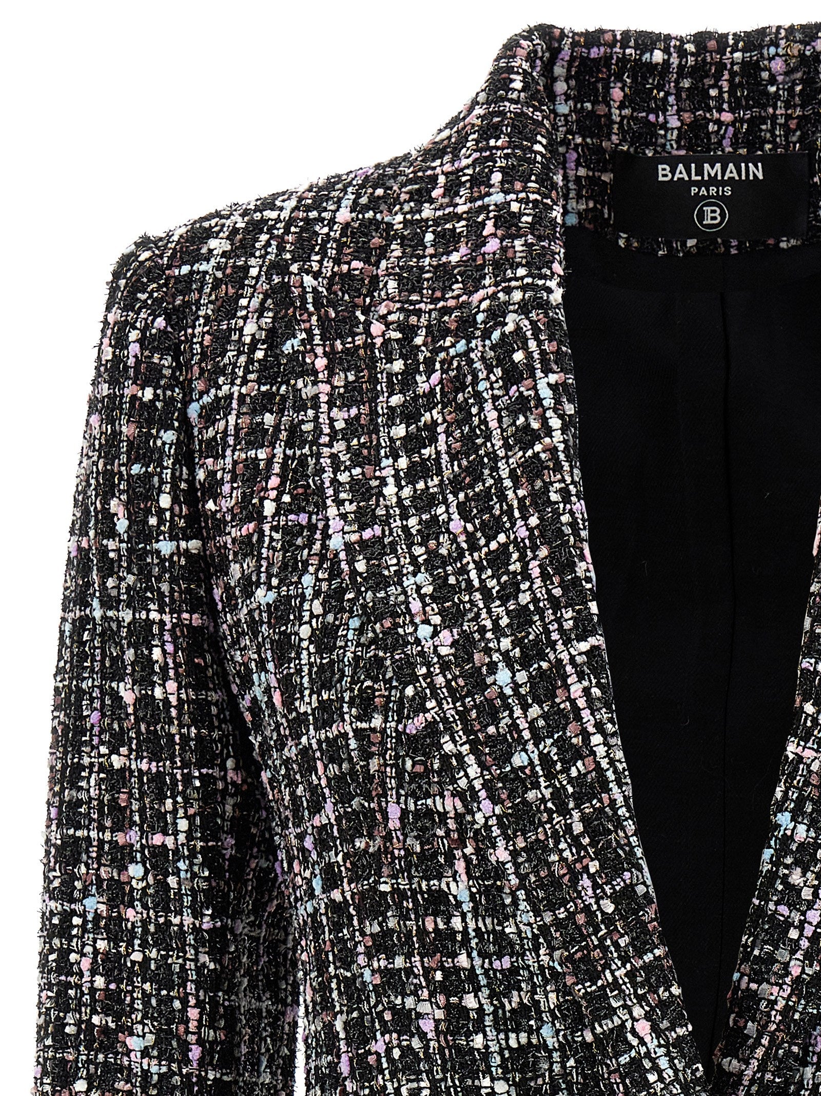 Balmain Single-Breasted Tweed Blazer