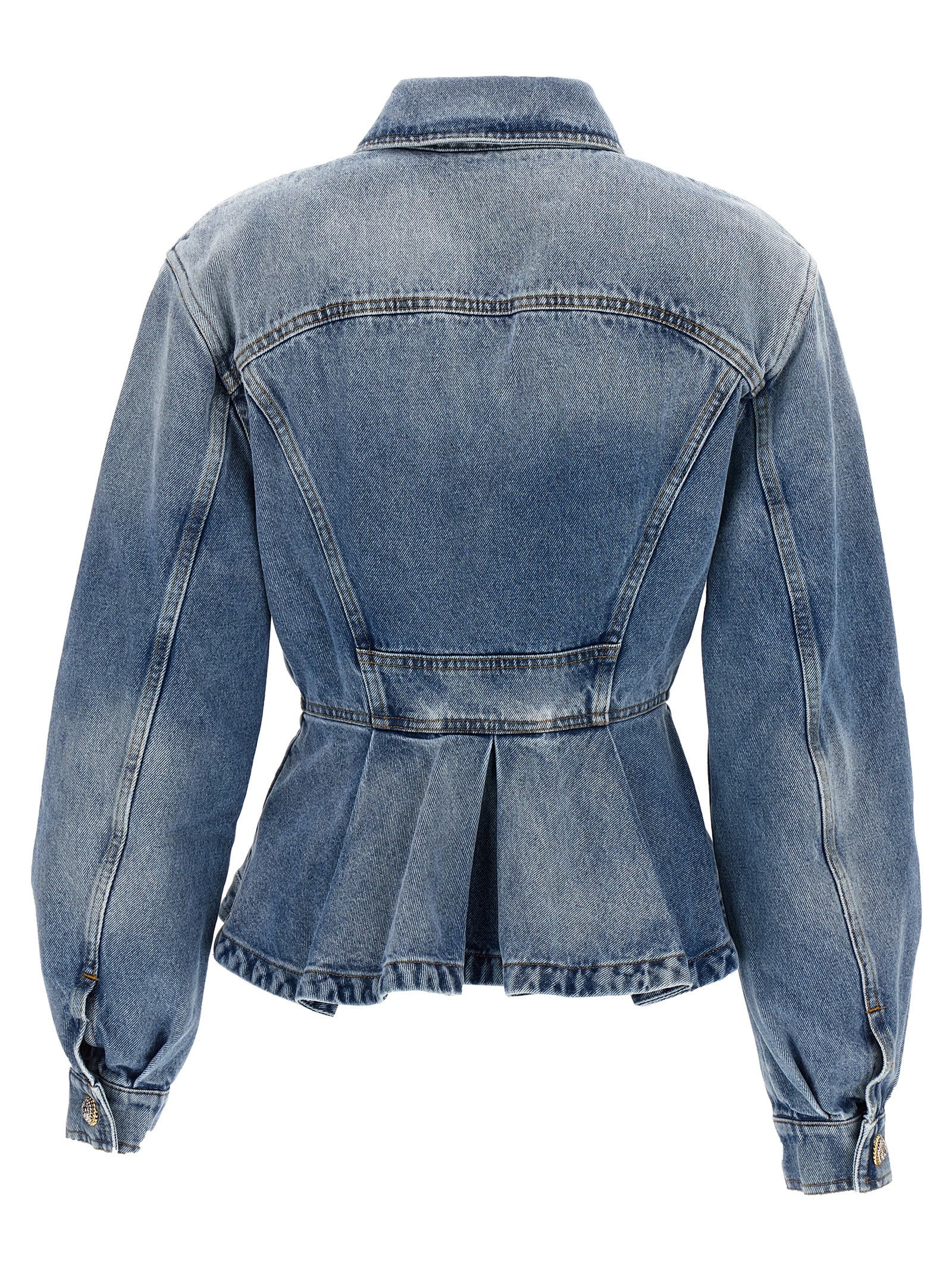 Balmain Peplum Denim Jacket