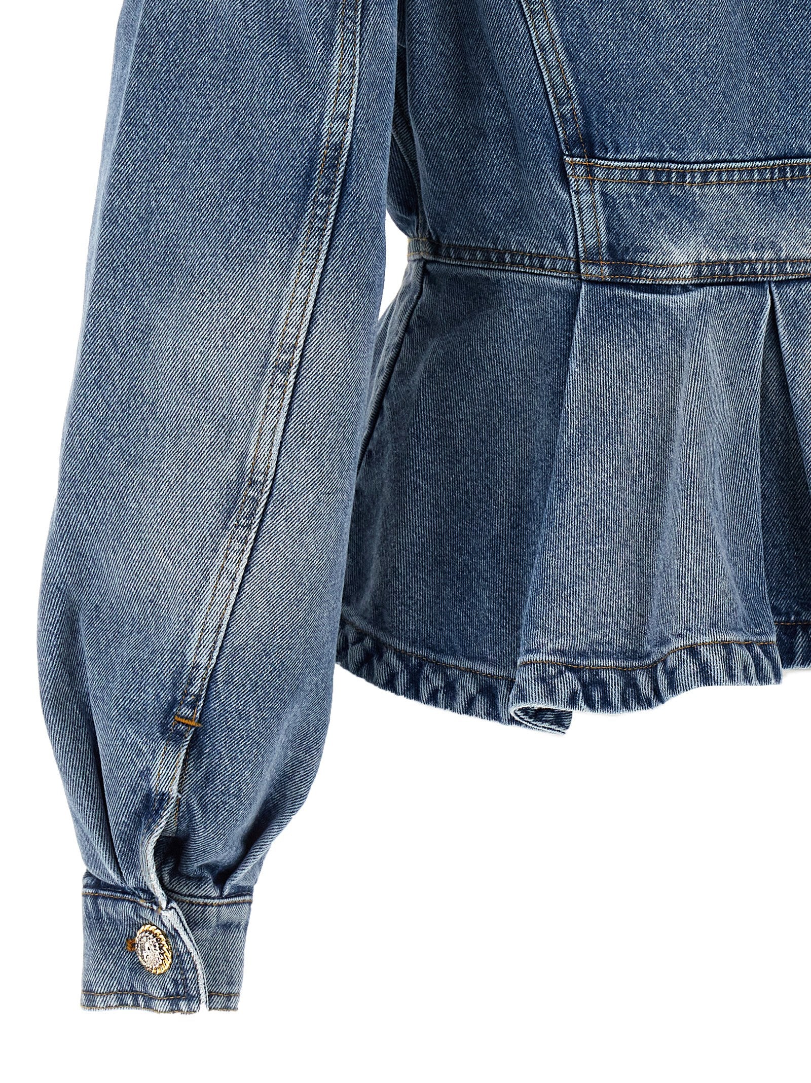 Balmain Peplum Denim Jacket