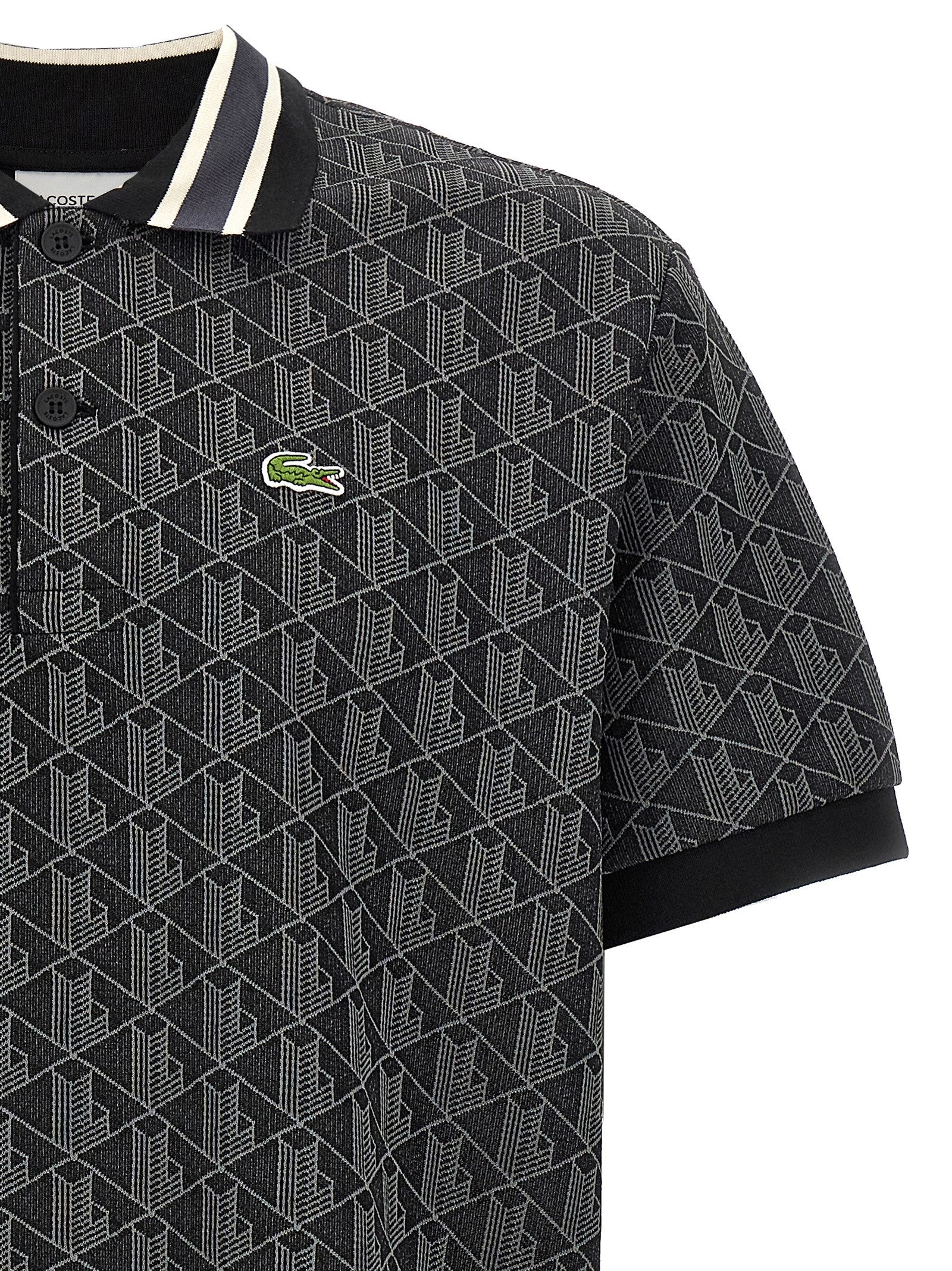 Lacoste Jacquard Monogram Polo Shirt