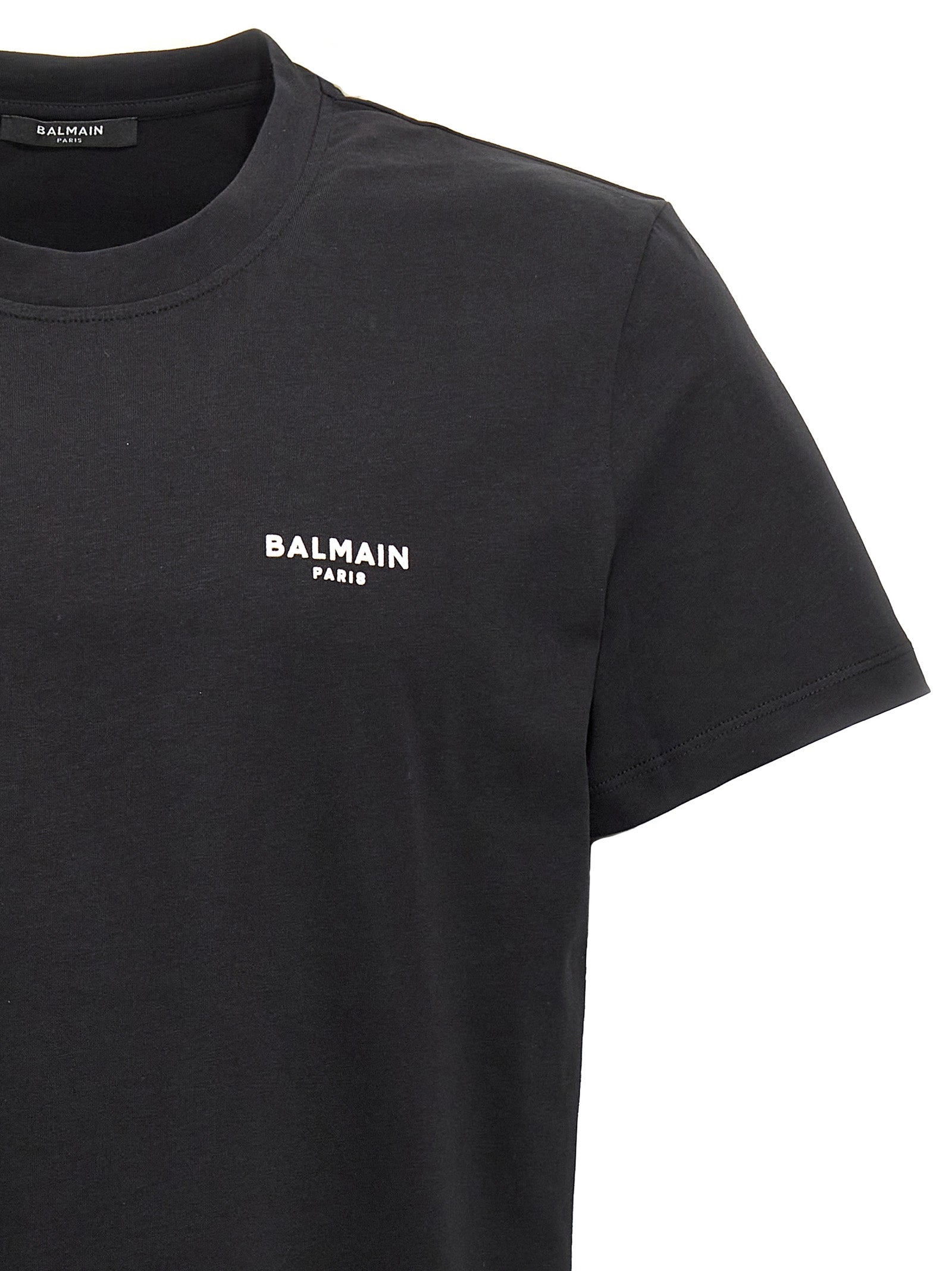 Balmain Flocked Logo T-Shirt