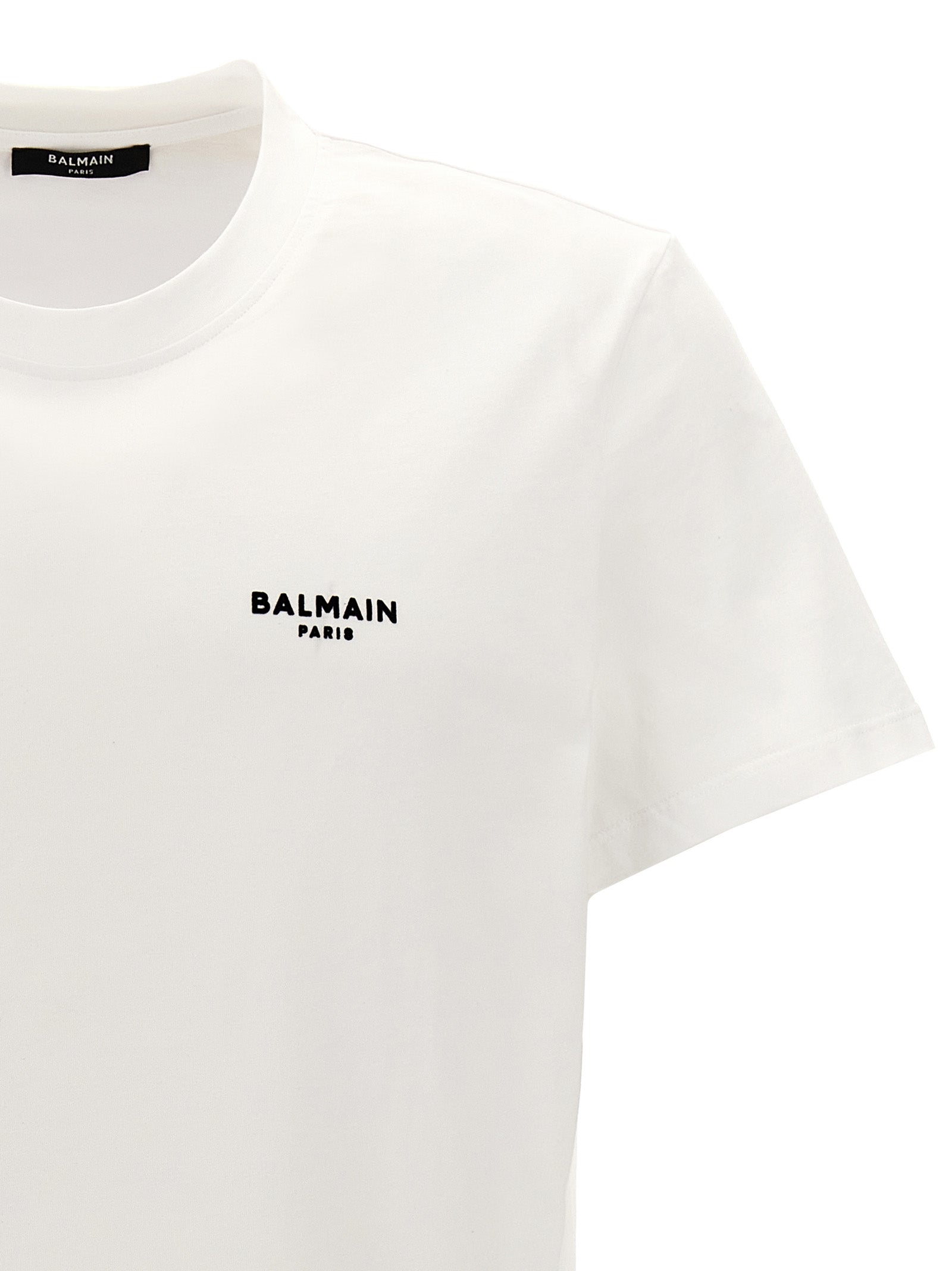 Balmain Flocked Logo T-Shirt