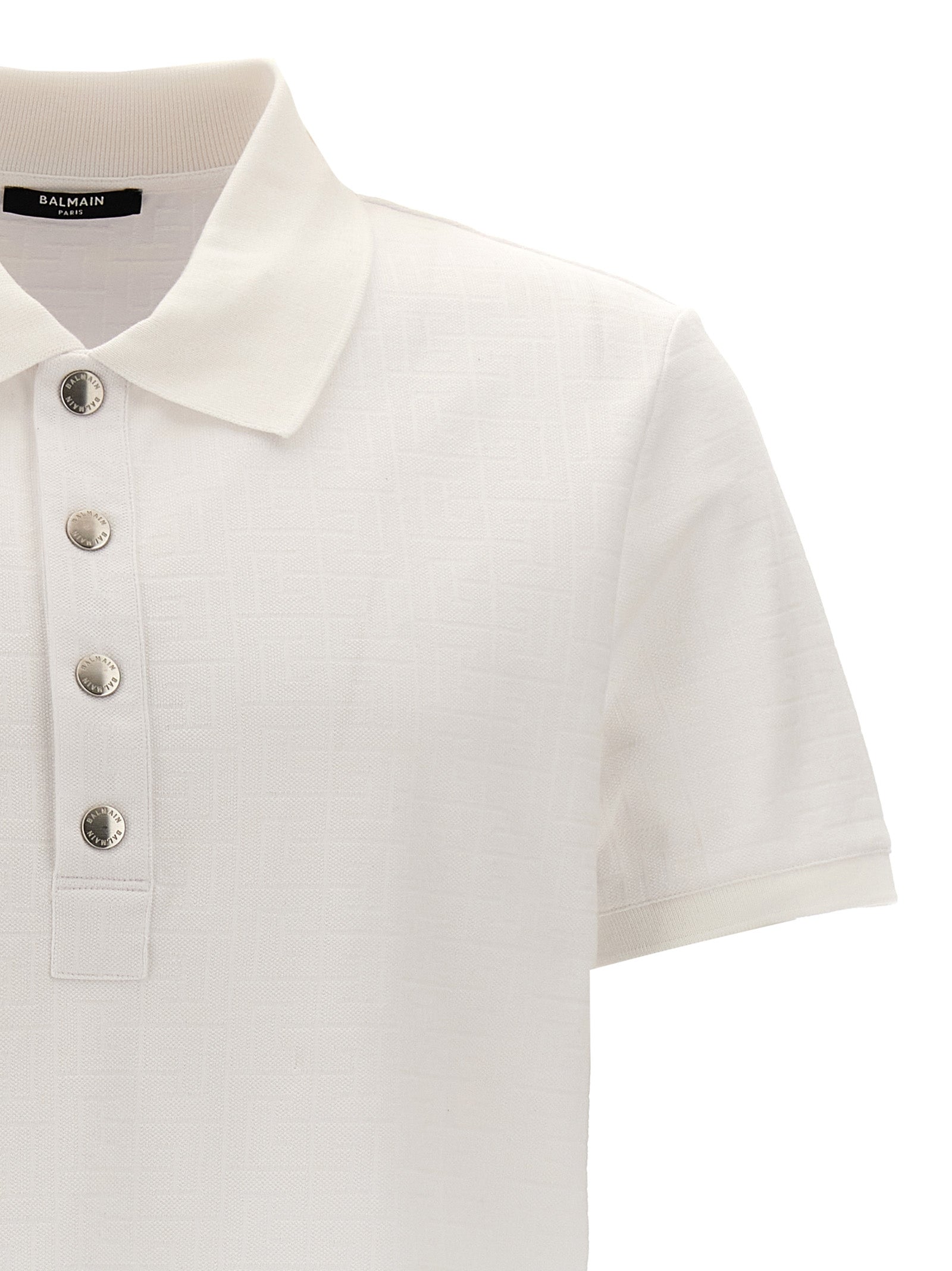 Balmain 'Monogram' Polo Shirt