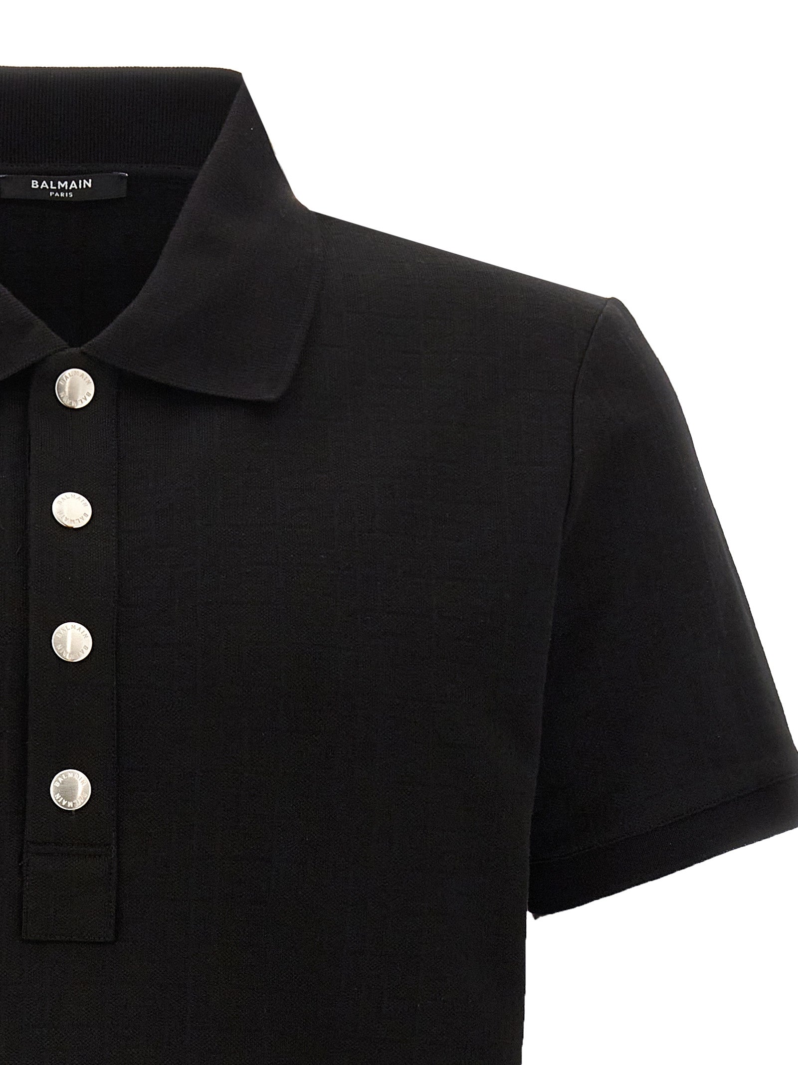 Balmain 'Monogram' Polo Shirt