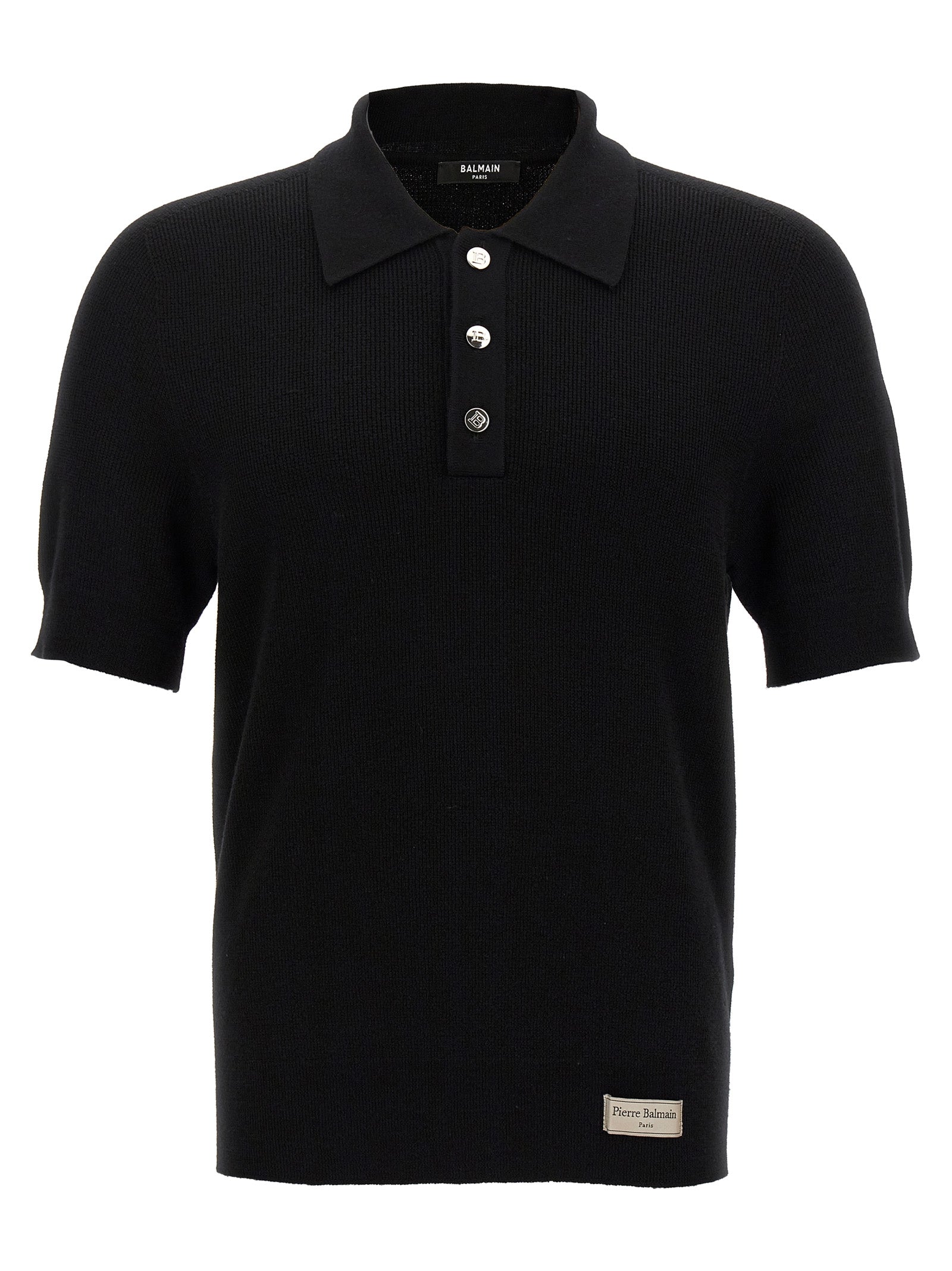 Balmain 'Label' Polo Shirt