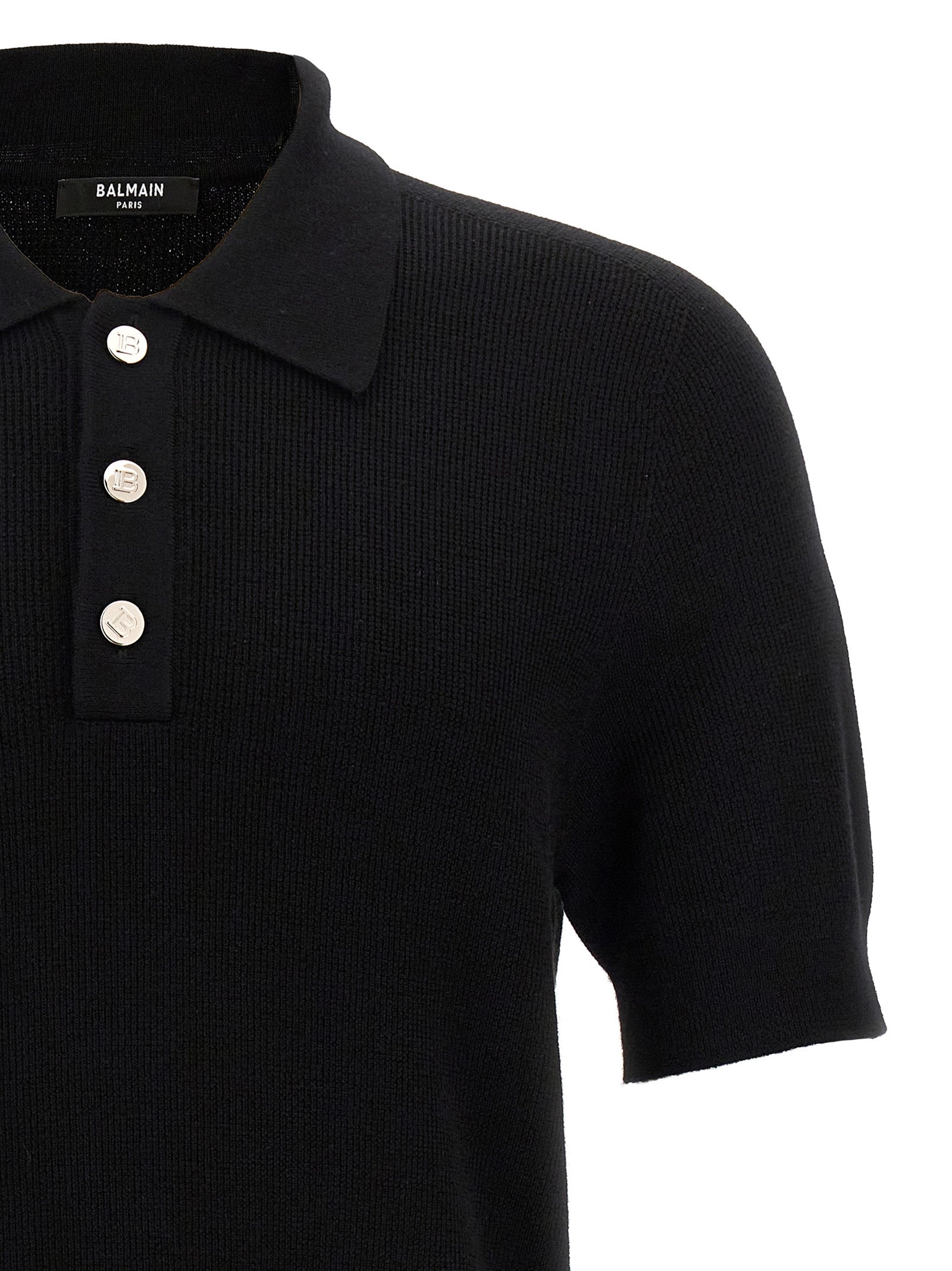 Balmain 'Label' Polo Shirt