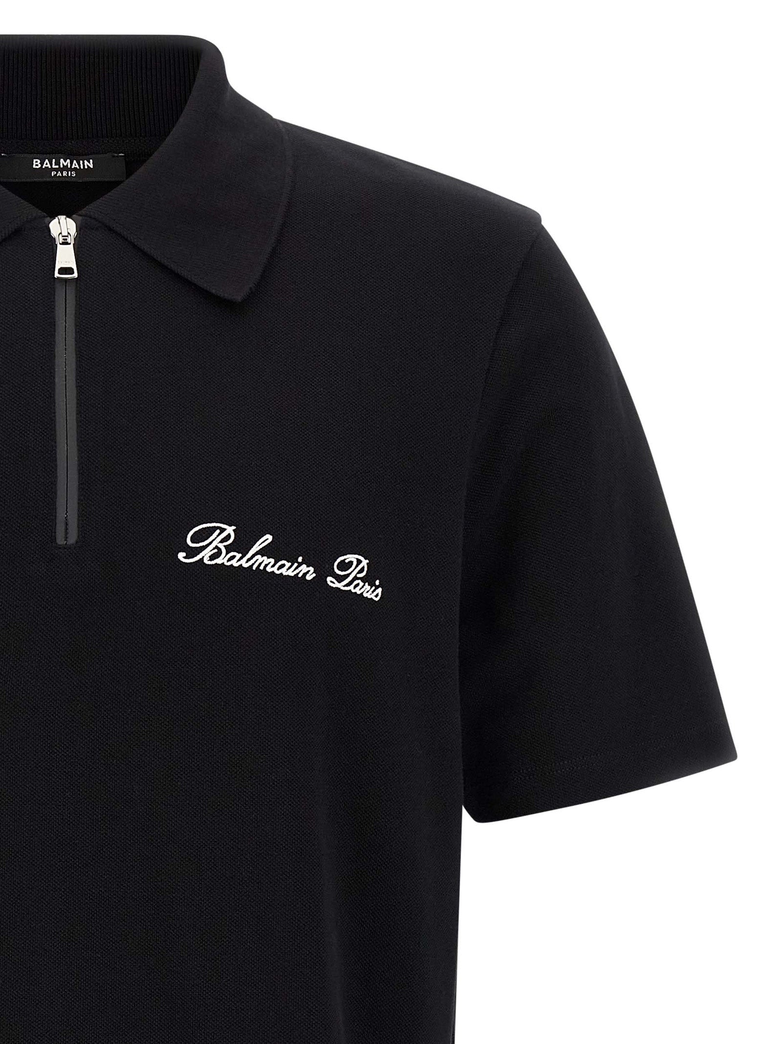 Balmain Logo Embroidery Polo Shirt