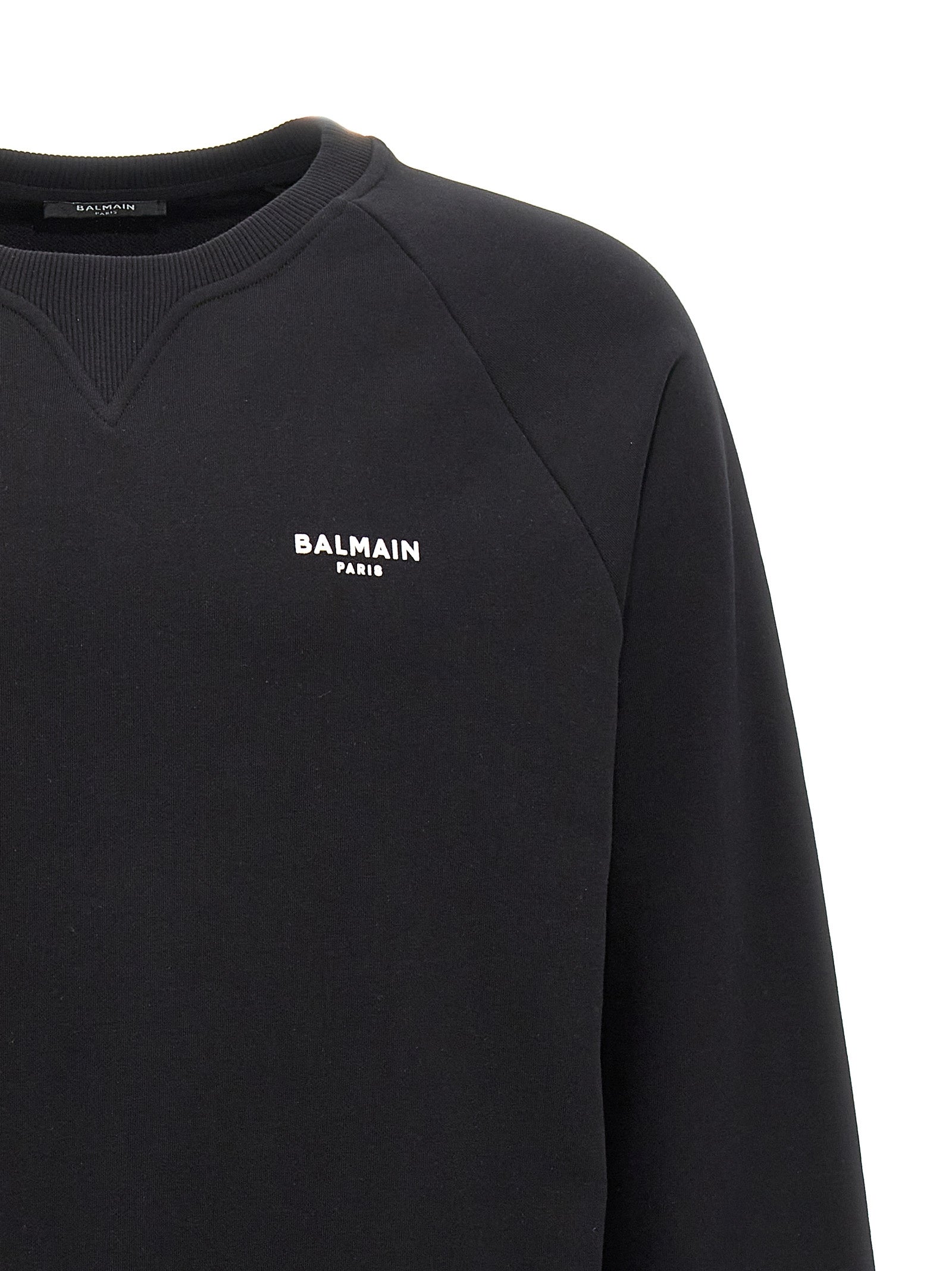 Balmain Flocked Logo Sweatshirt