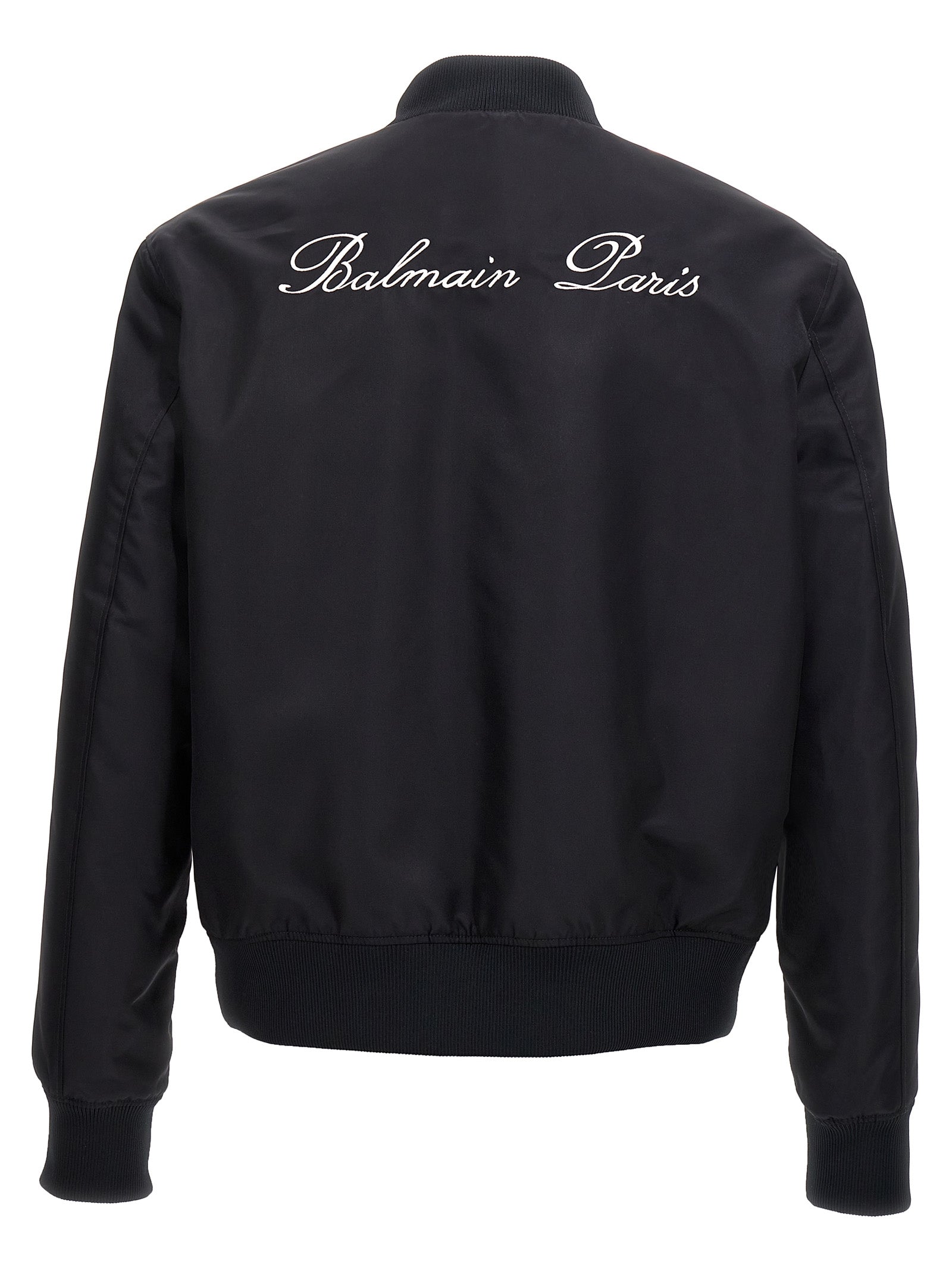 Balmain Logo Embroidery Bomber Jacket