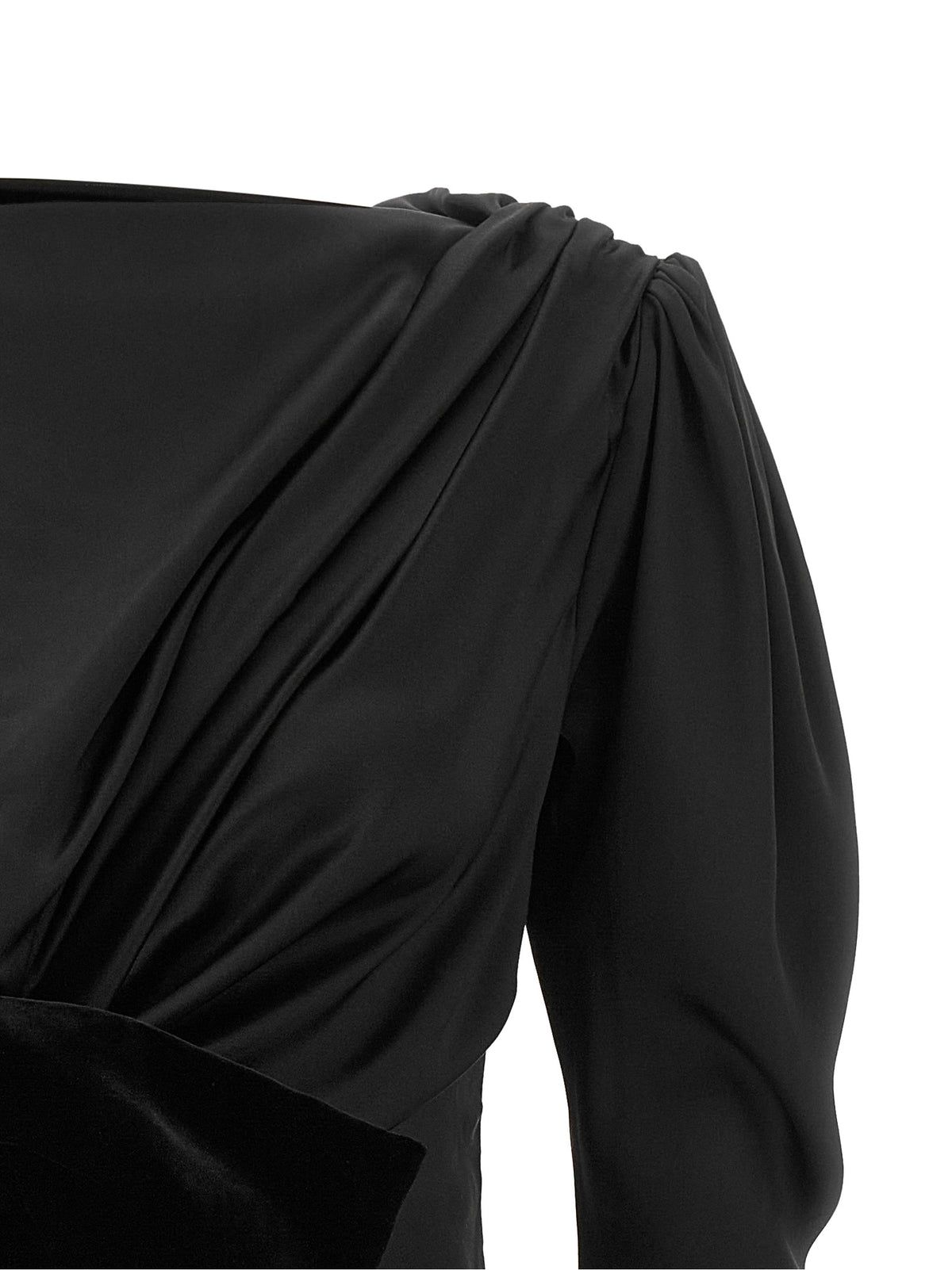 Balmain Black Velvet Bow Dress