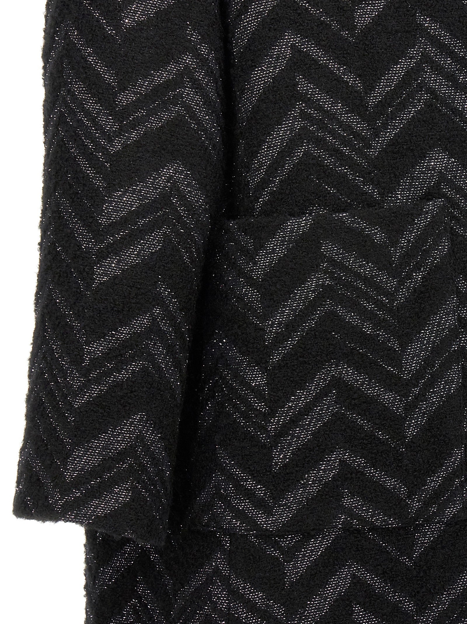 Missoni Single-Breasted Chevron Lamé Coat