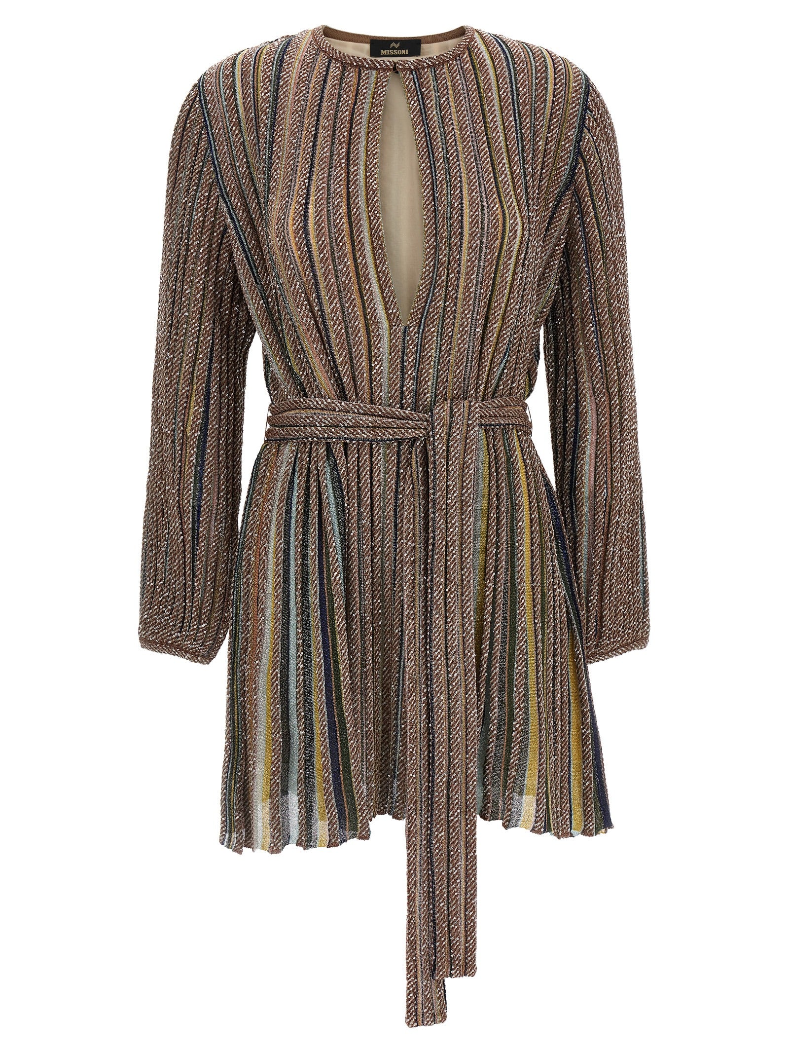Missoni V-Neck And Belt Dress