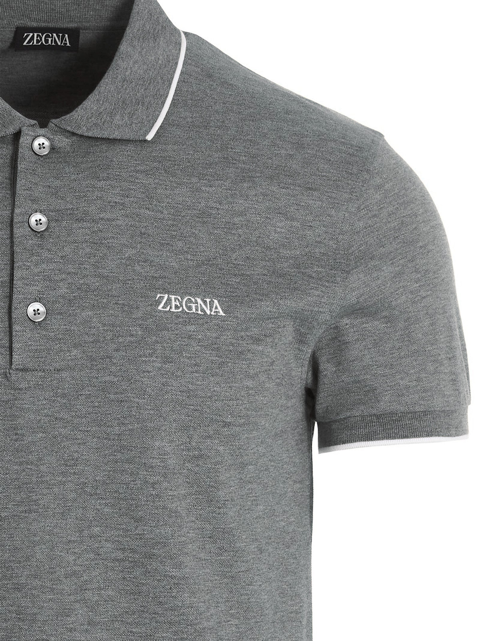 Zegna Logo Embroidery Polo Shirt